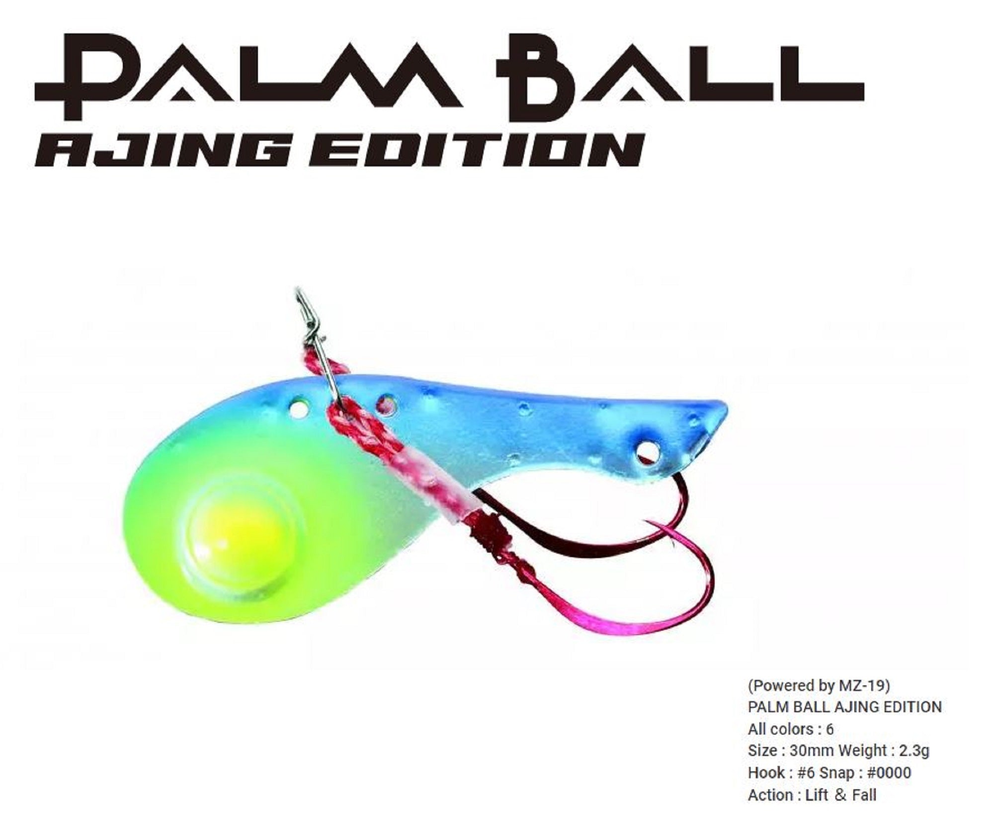 Bassday Palm Ball Ajing 30 mm 2.3 grams Sinking Lure P-702 (4036)