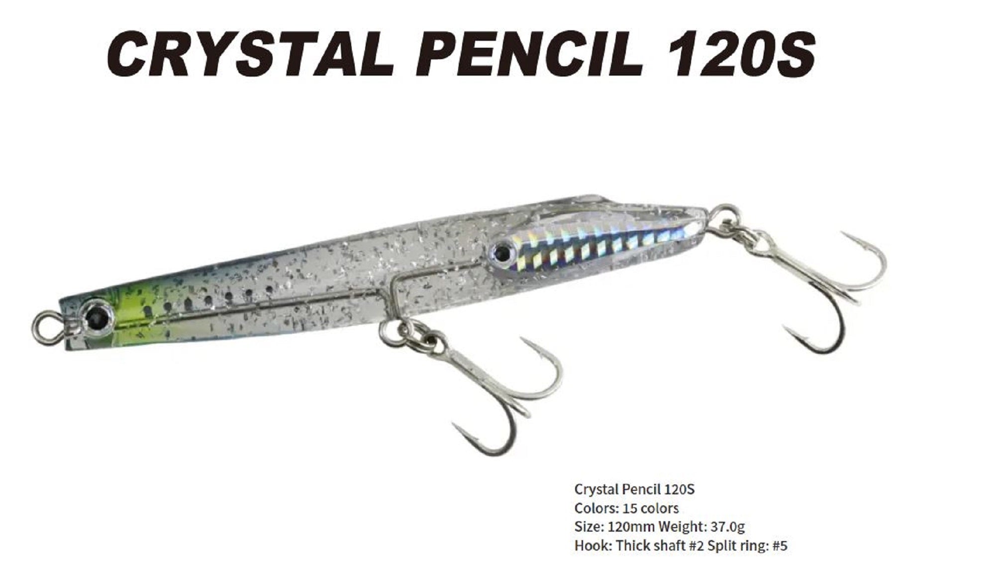 Bassday Crystal Pencil 120S Sinking Lure 37 grams AL-478 (1133)