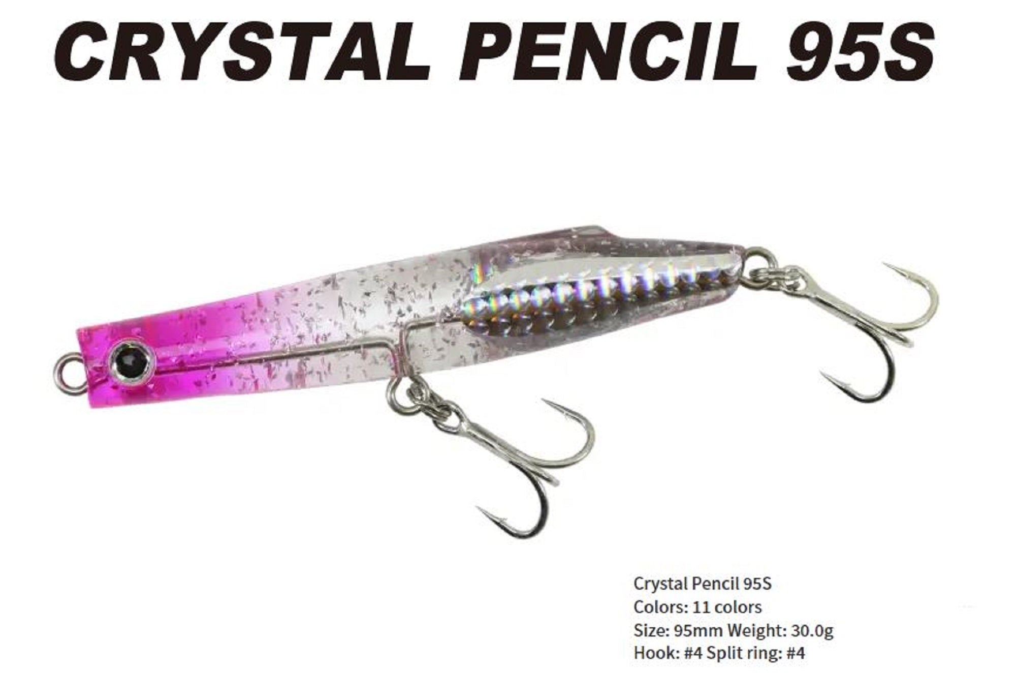 Bassday Crystal Pencil 95S Sinking Lure 30 grams HH-190 (8026)