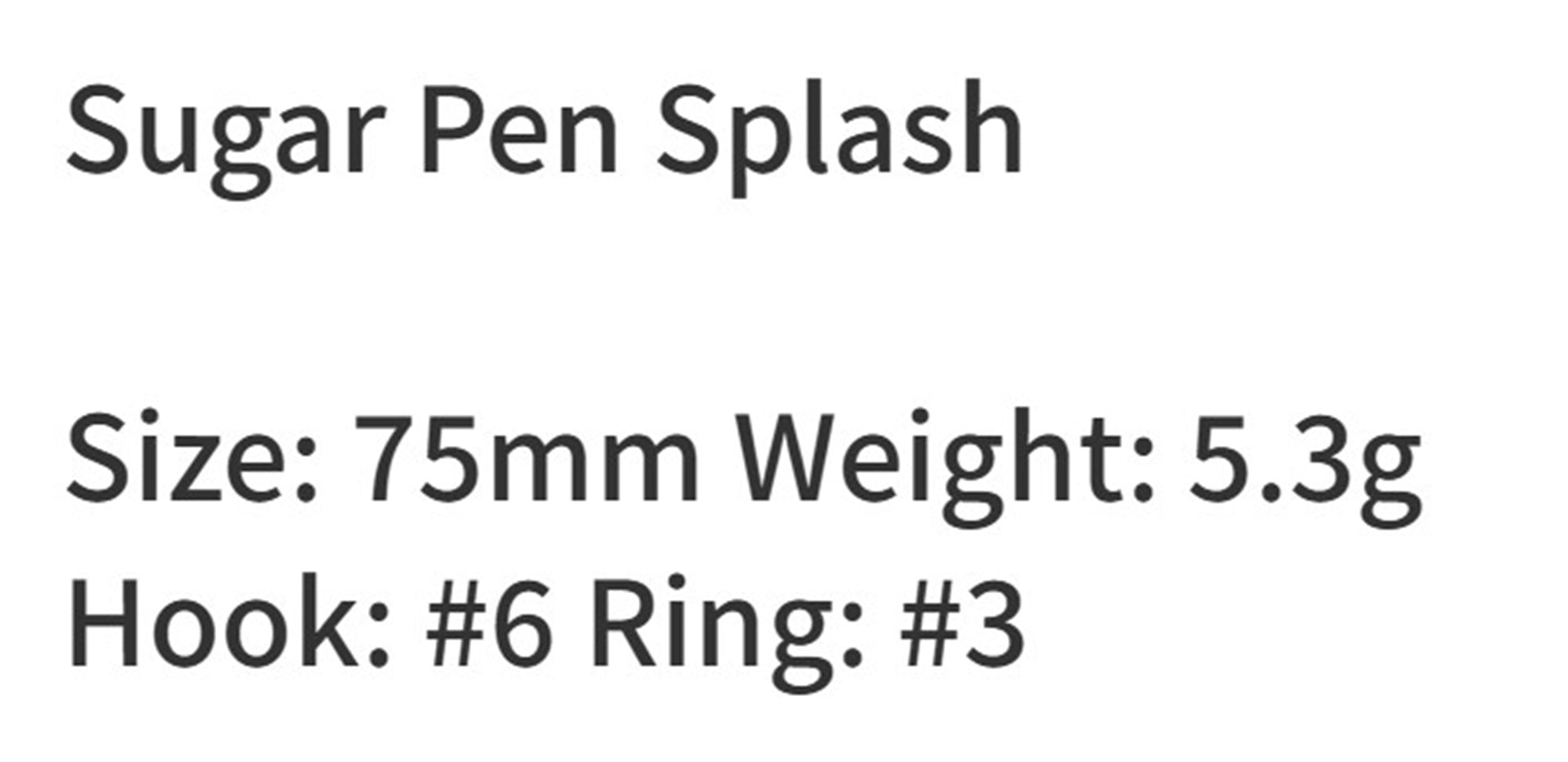 Bassday Sugar Pen Splash 75mm 5.3 grams Floating Lure P-103 (2052)