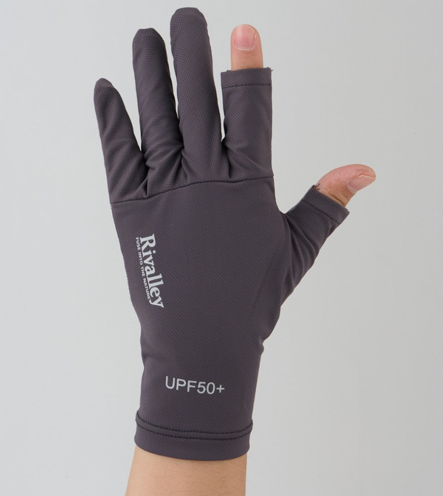 RBB Rivally 5458 Gloves UV Protection Fishing 2C Size XL Gray (1337)