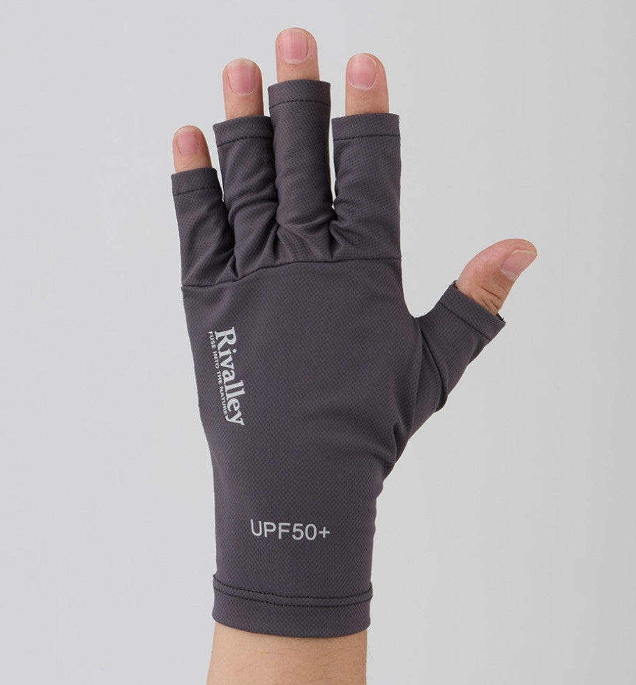 RBB Rivally 5459 Gloves UV Protection Fishing 5C Size L Gray (1351)