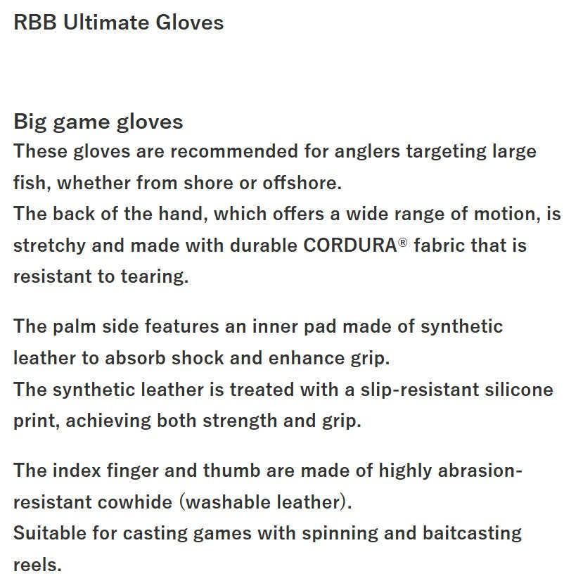 RBB Rivally 7682 Gloves Ultimate Fishing Size LL Gray (9371)