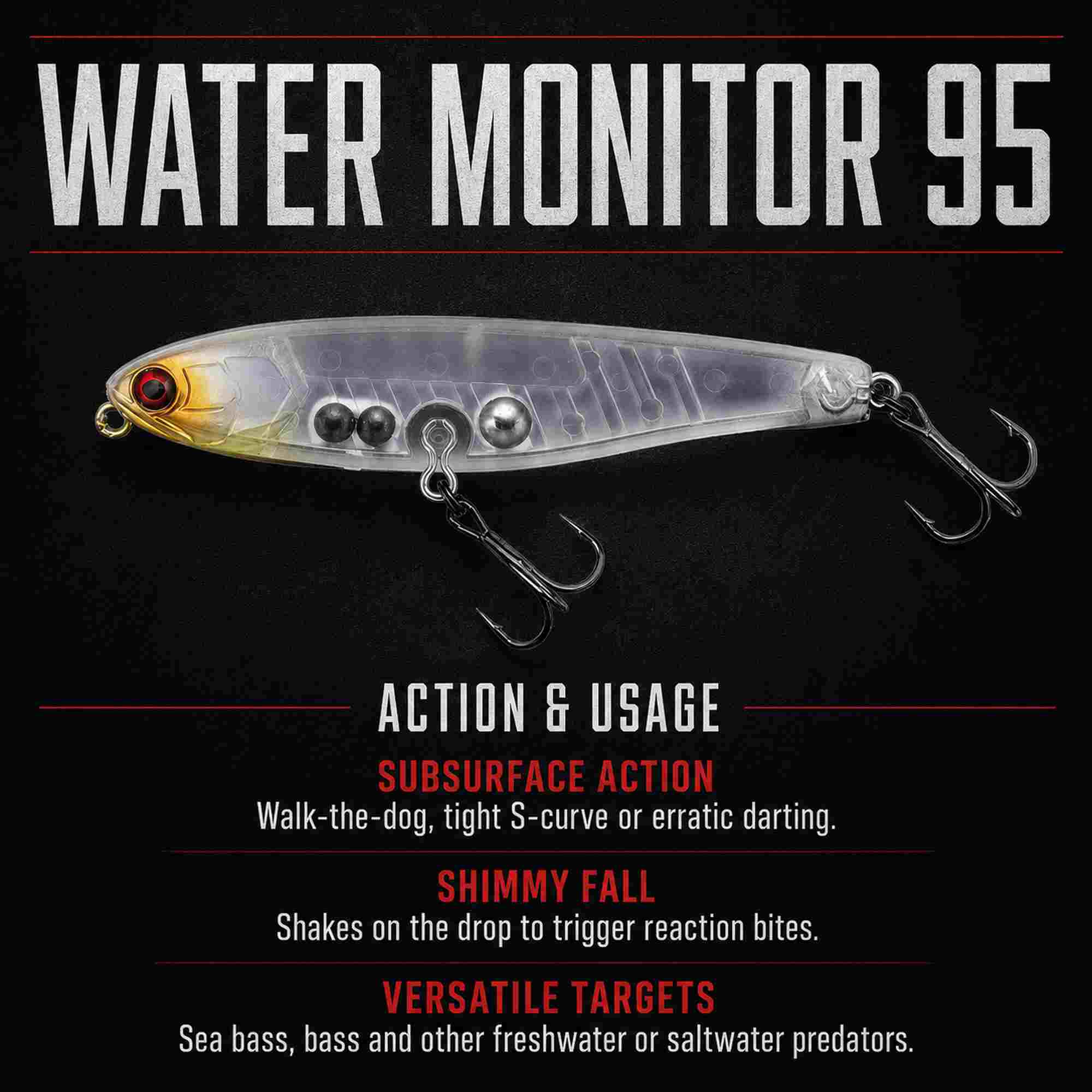 Jackall Water Monitor 95 Sinking Lure HL Iwashi (1134)