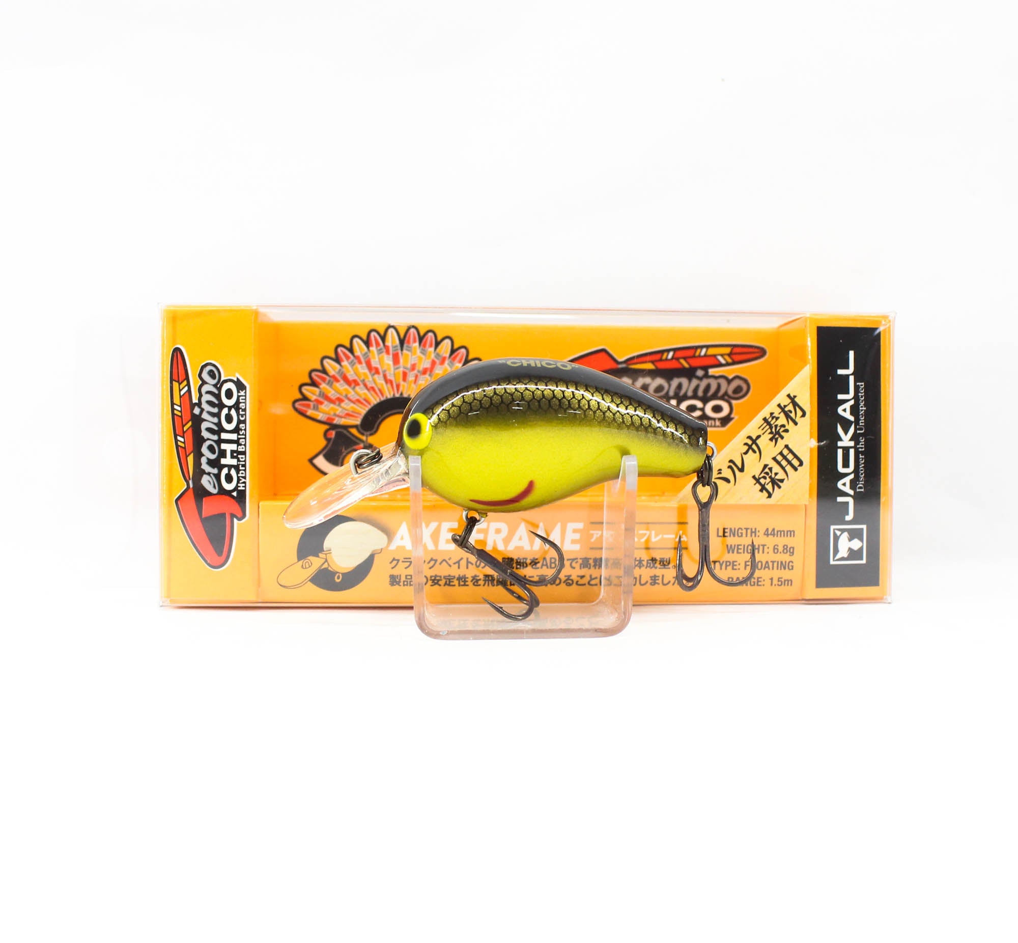 Jackall Geronimo Chico 44 Wood Floating Lure Gold & Black (3053)