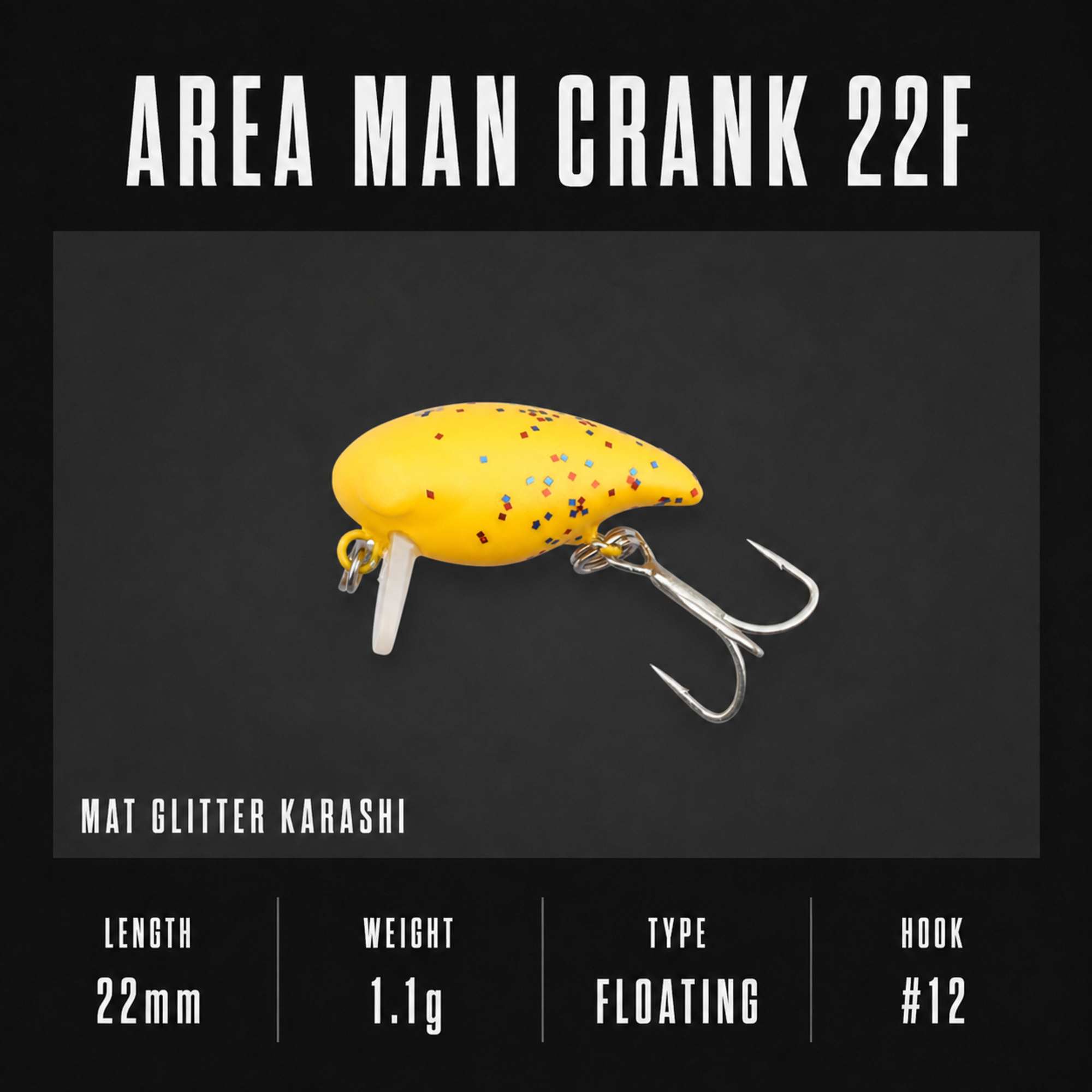 Jackall Area Man Crank 22F Floating Lure Mat Glitter Karashi (9277)