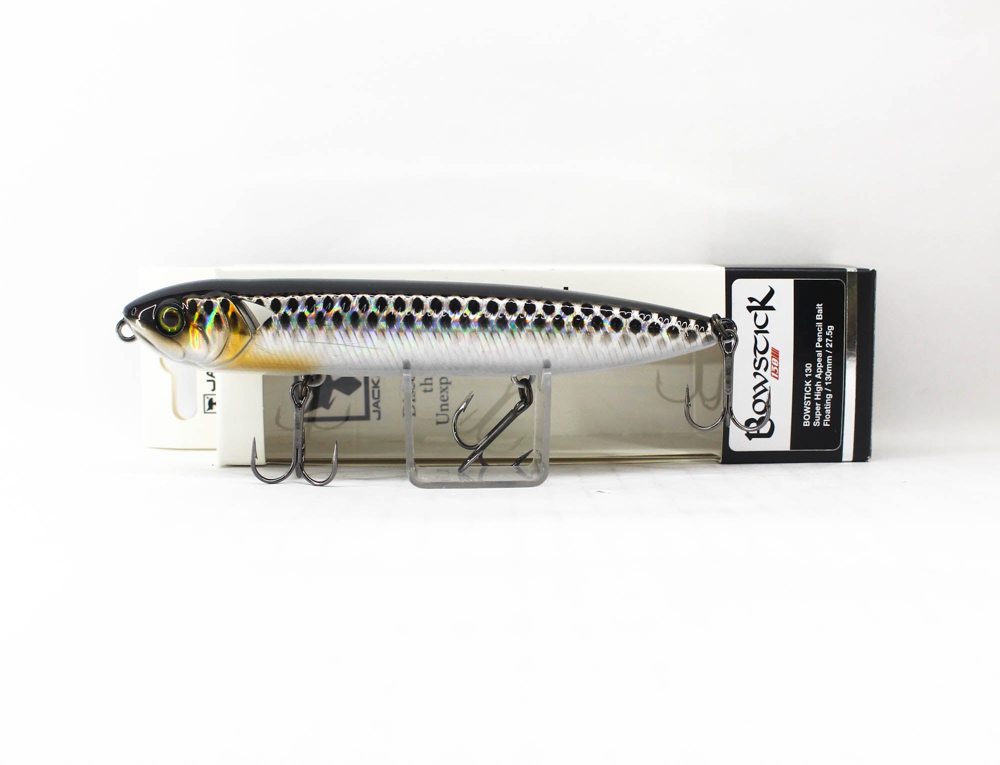 Jackall Bowstick 130 Floating Lure HL Silver & Black (6762)