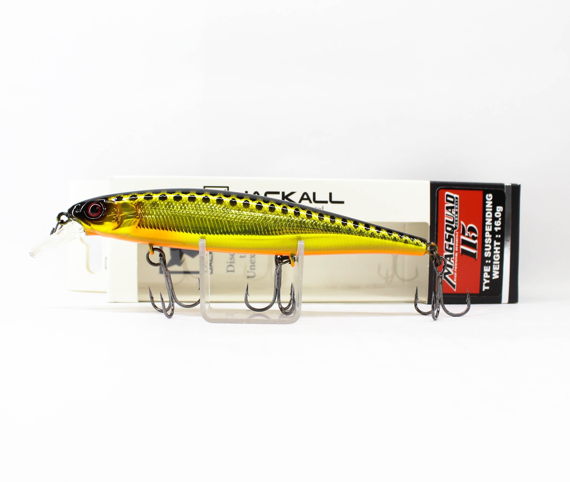 Jackall Magsquad 115SP Jerkbait Suspend Lure HL Gold & Black (7547)