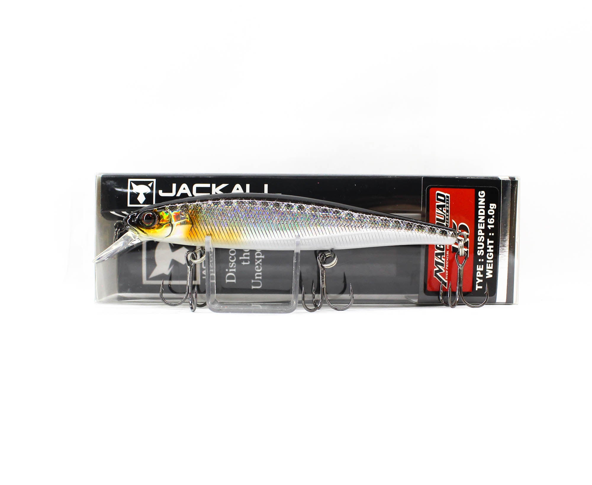 Jackall Magsquad 115SP Jerkbait Suspend Lure HL Silver Black (7554)
