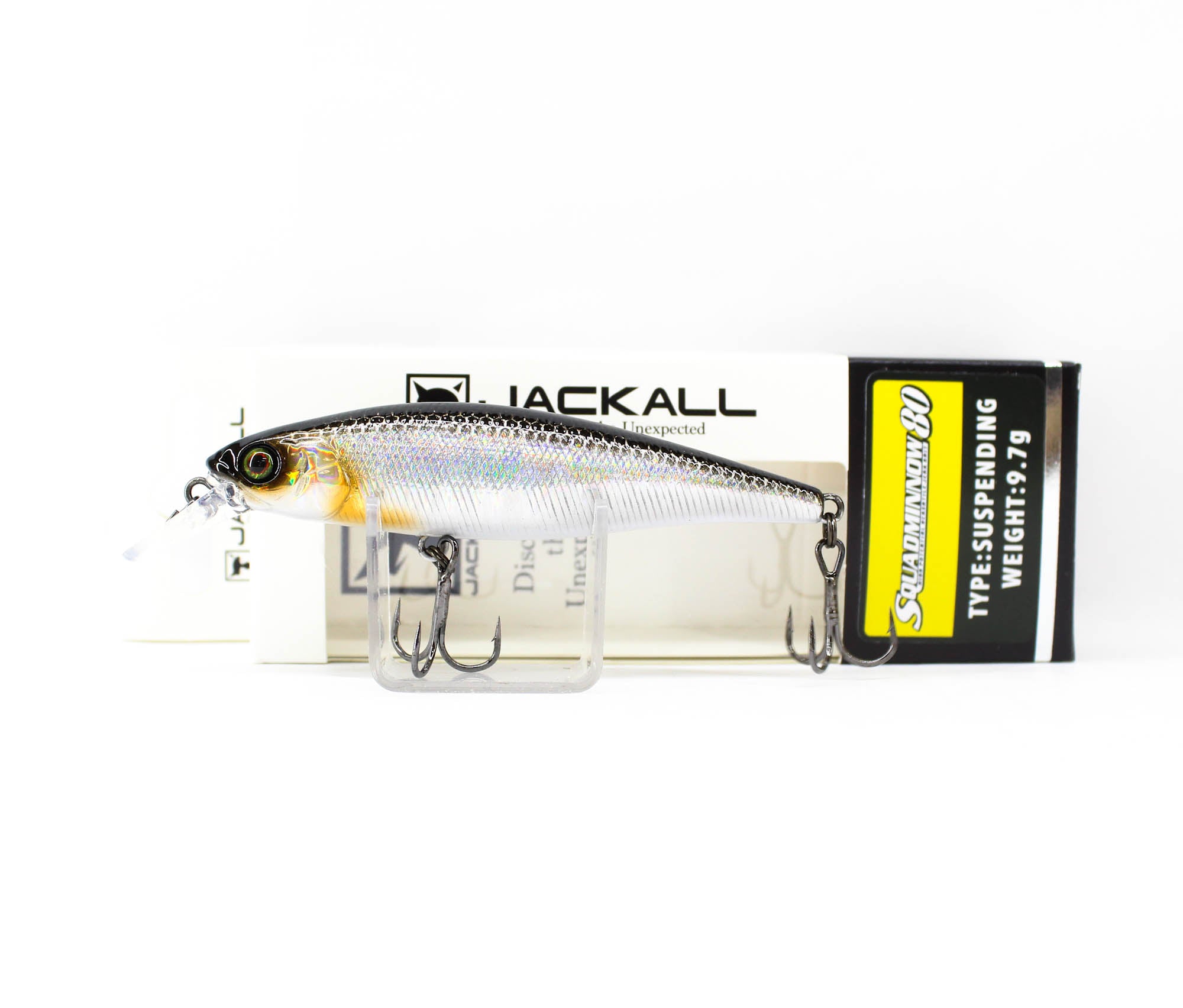 Jackall Squad Minnow 80SP Suspend Lure HL Silver & Black (0820)