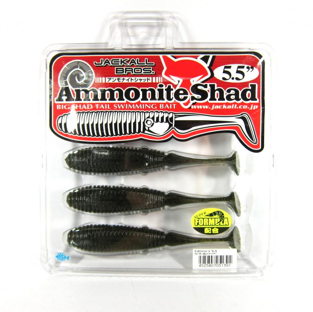 Jackall Soft Lure Ammonite Shad 5.5 Inches Vibe Tail Watermelon P (1391)