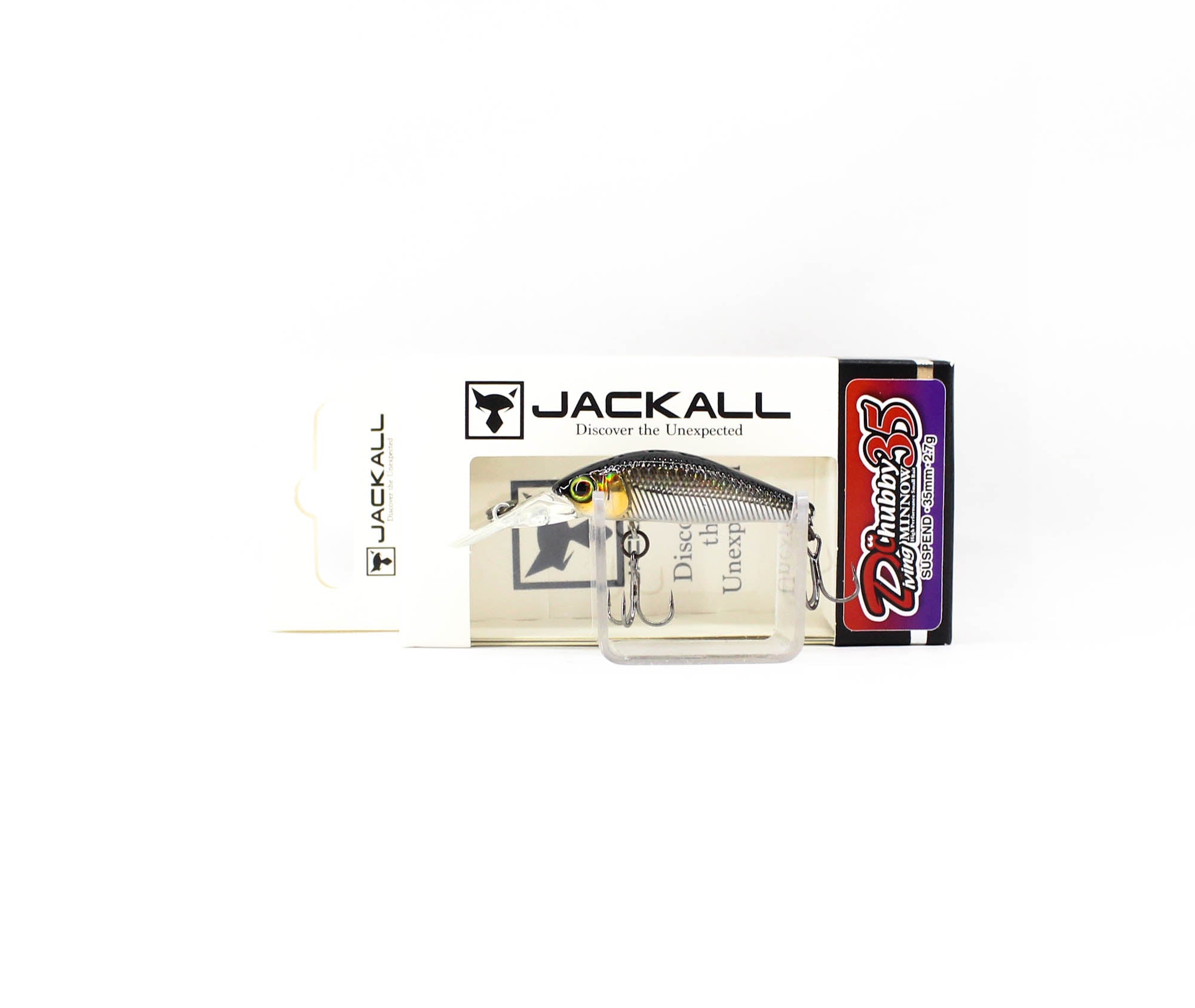 Jackall Diving Chubby Minnow 35 Suspend Lure HL Silver & Black (5626)