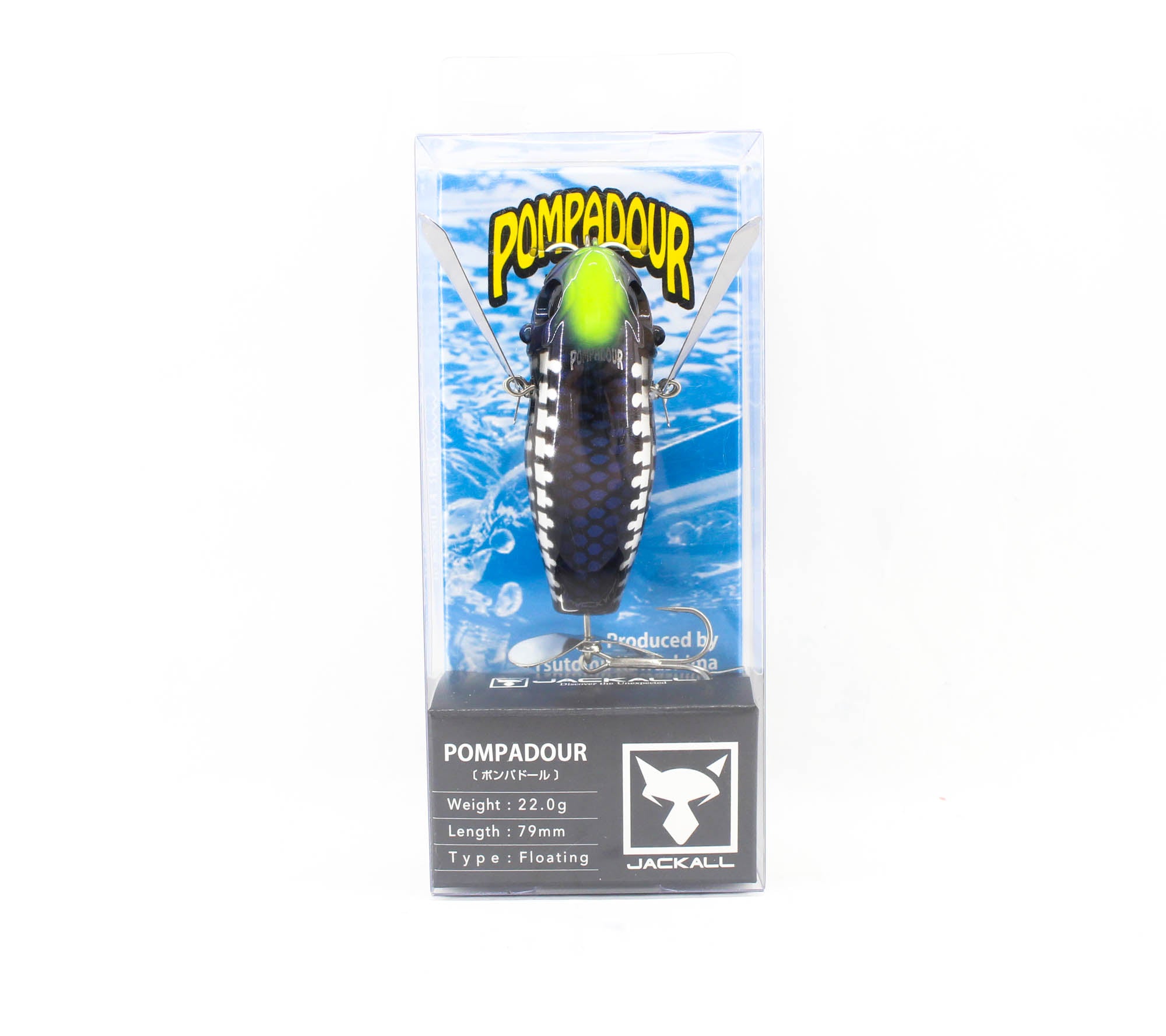 Jackall Pompadour 79 mm 22 grams Floating Lure Black Bone (3872)
