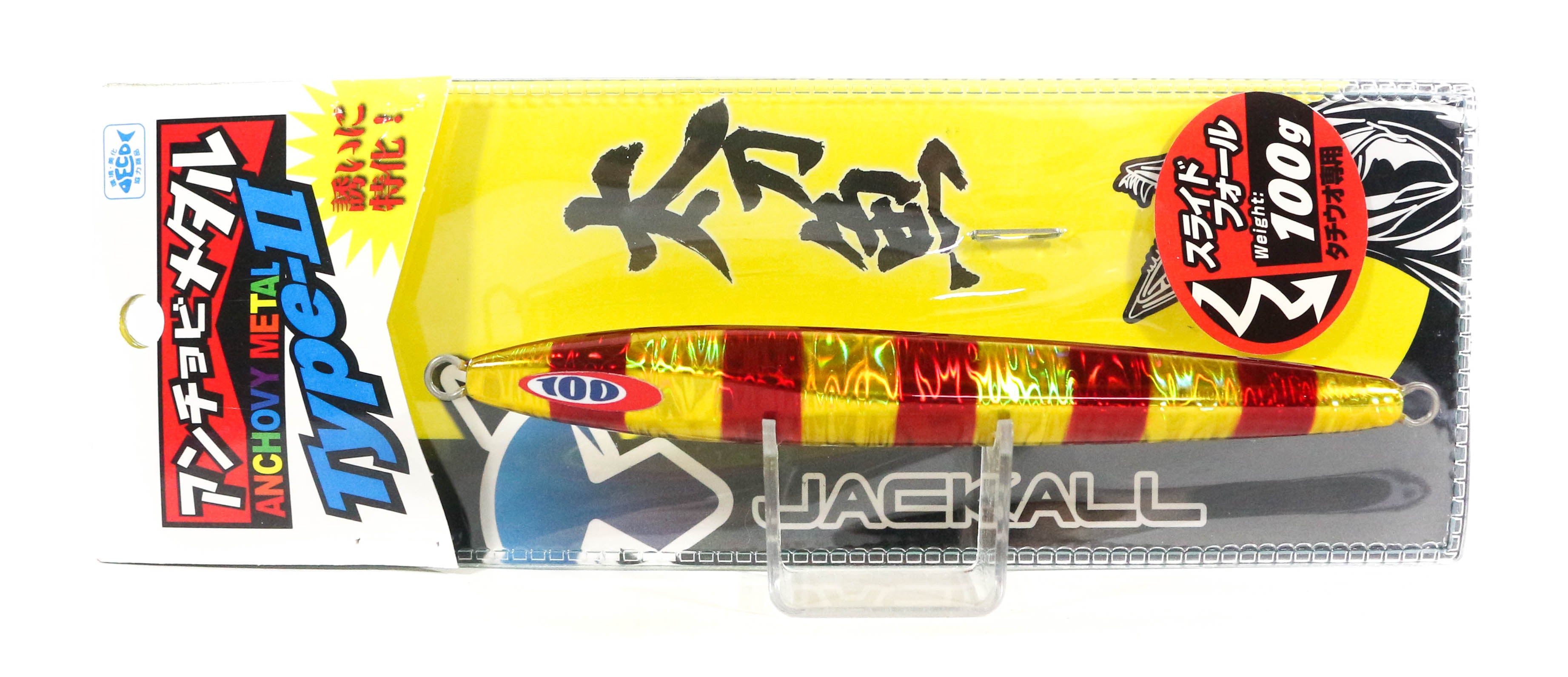 Jackall Metal Jig Anchovy Type 2 Slow Slide 100 grams RG Stripe (0219)
