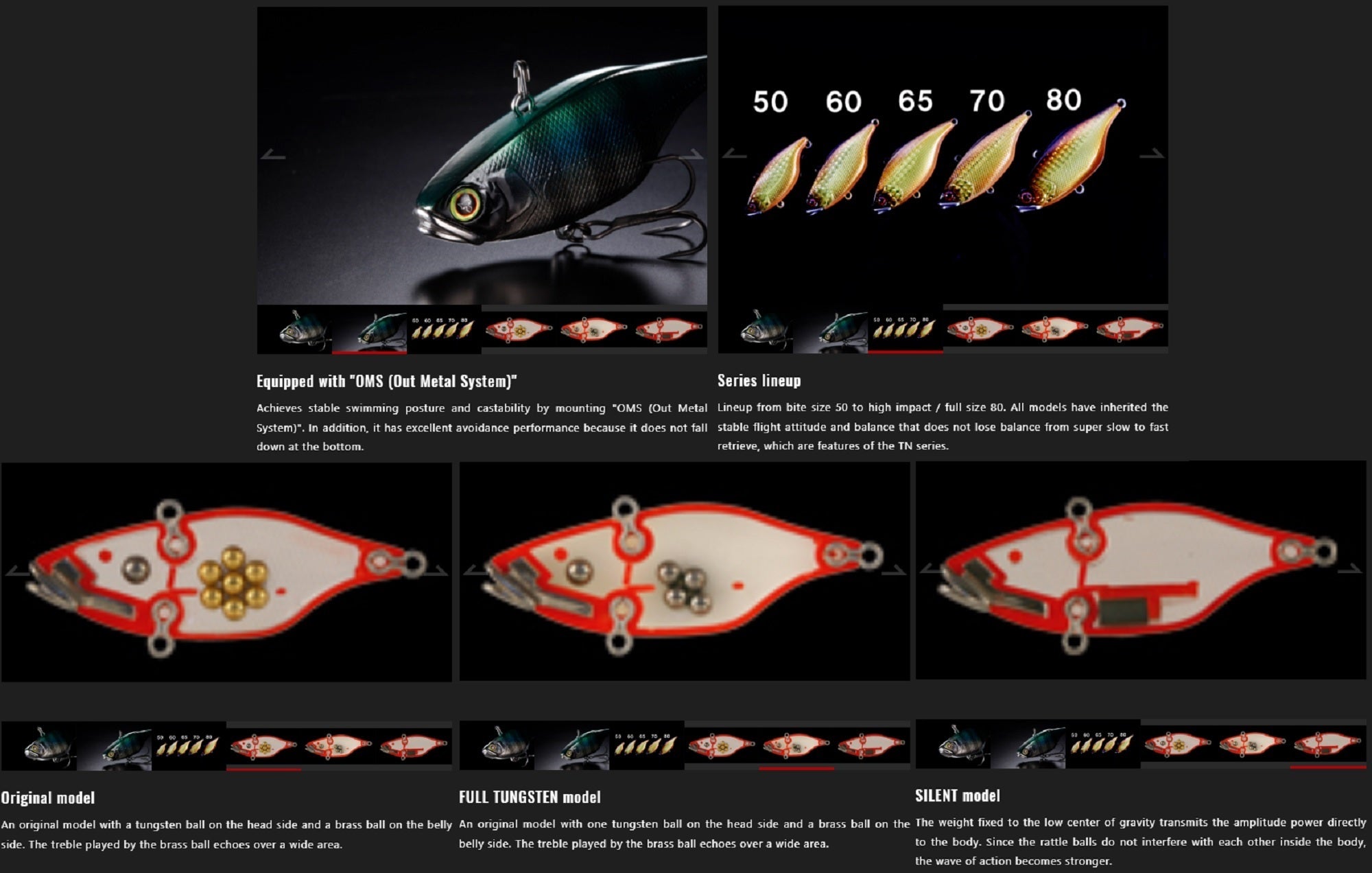Jackall TN 60 Silent Vibration Lure Momotora (7232)
