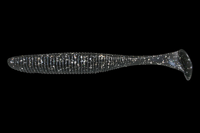 Jackall Soft Lure Rhythm Wave 4.8 Inches HL Lame Black (8765)