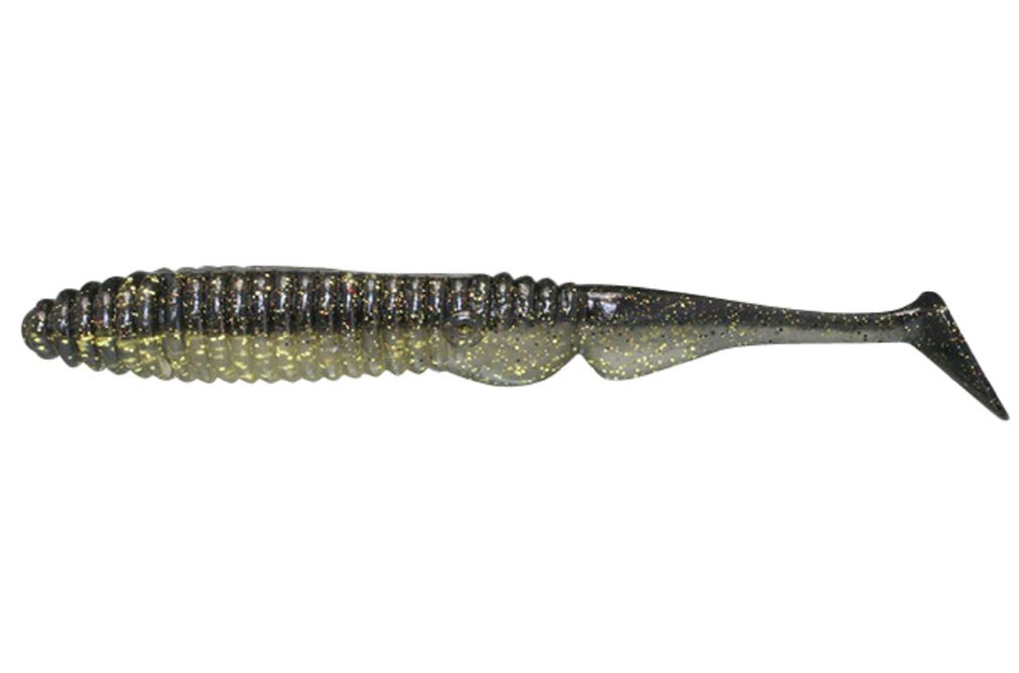 Jackall Soft Lure Ammonite Shad 4.5 Inches Vibe Tail Gold Black Shad (9366)