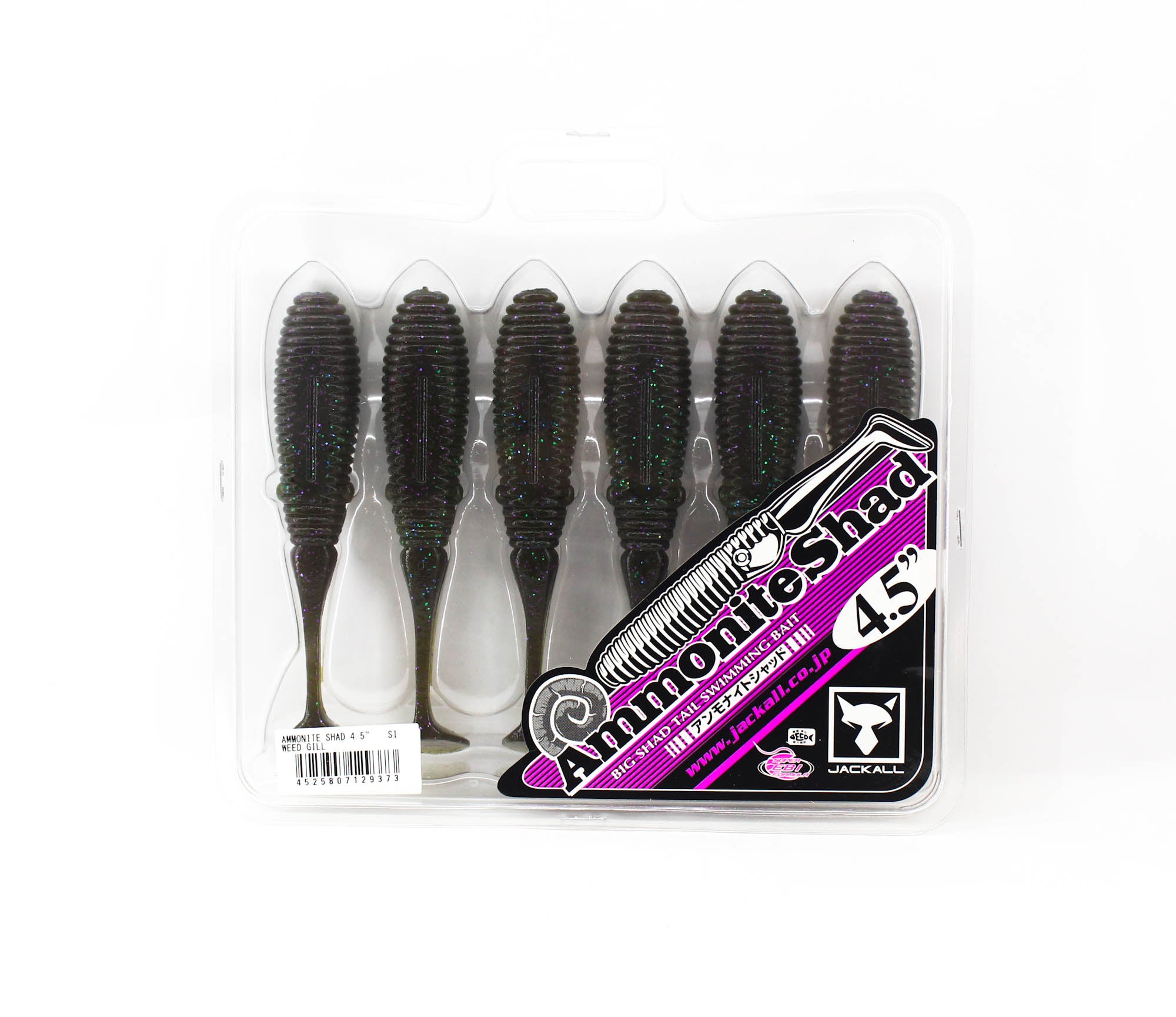 Jackall Soft Lure Ammonite Shad 4.5 Inches Weed Gill (9373)