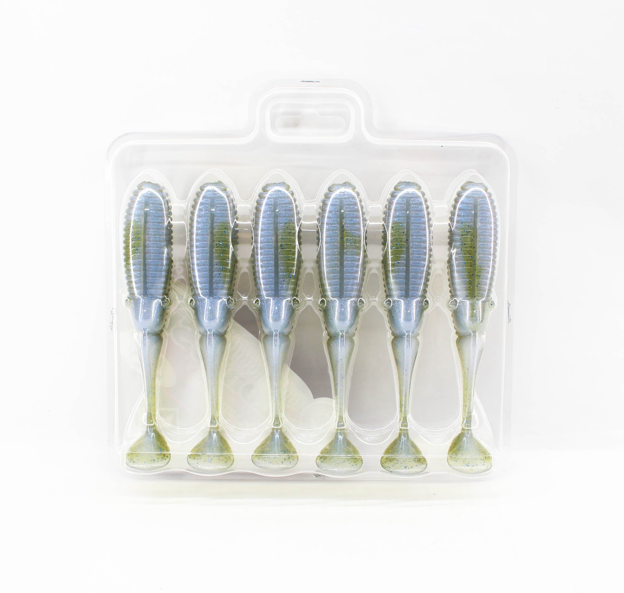 Jackall Soft Lure Ammonite Shad 4.5 Inches Vibe Tail Melon B Clear (9397)