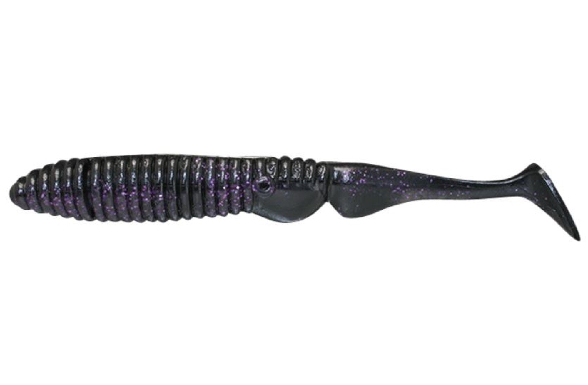 Jackall Soft Lure Ammonite Shad 3 Inches Vibe Tail Sexy Black (9472)
