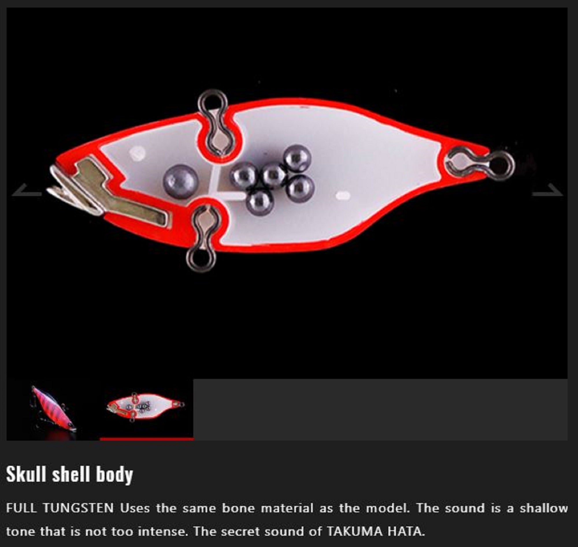 Jackall TN 70 Skull Sound Vibration Lure Maruhata Spark Gill (6982)