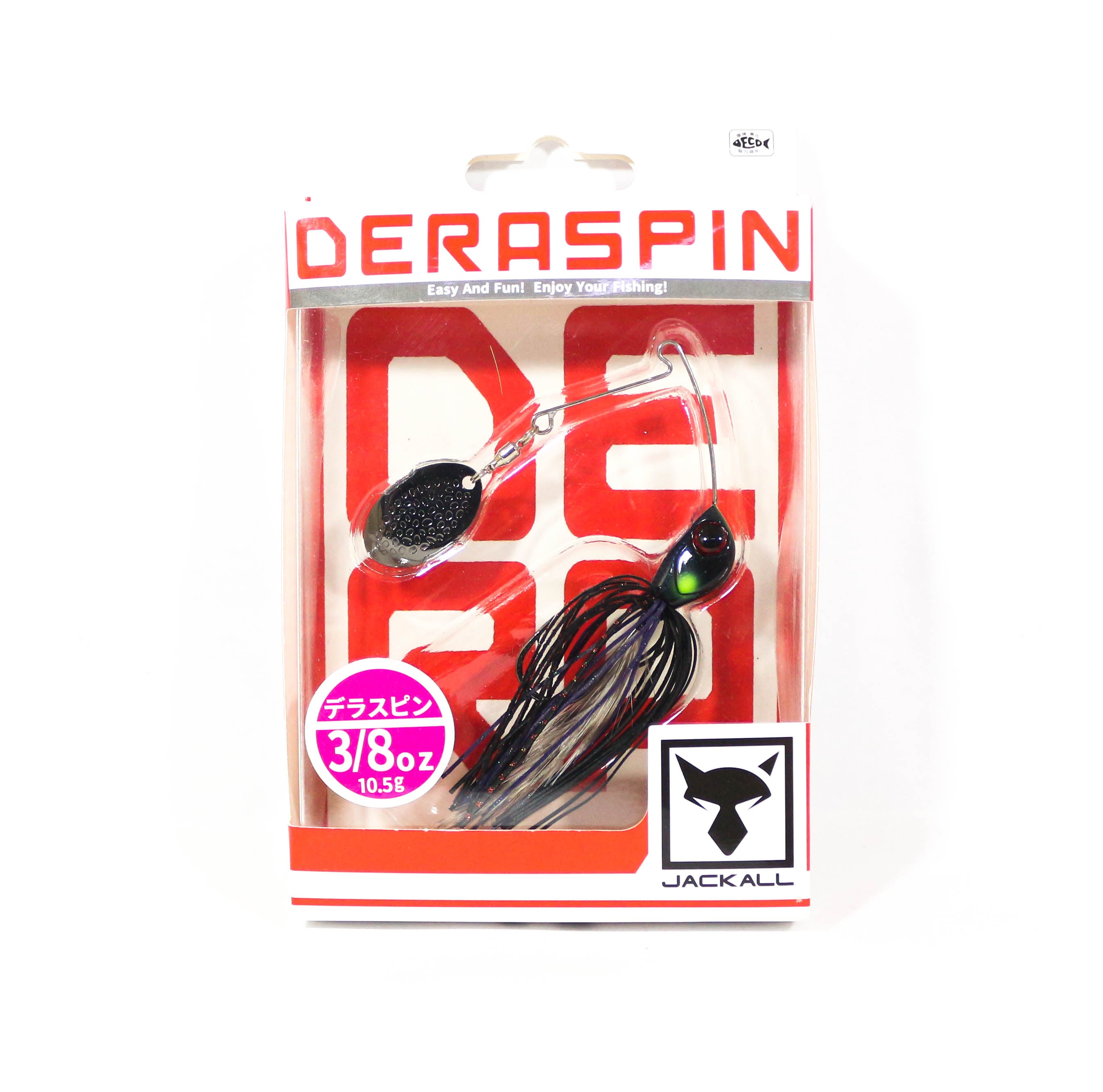 Jackall Spinner Bait Lure Deraspin 3/8 Oz Dera Black (8641)
