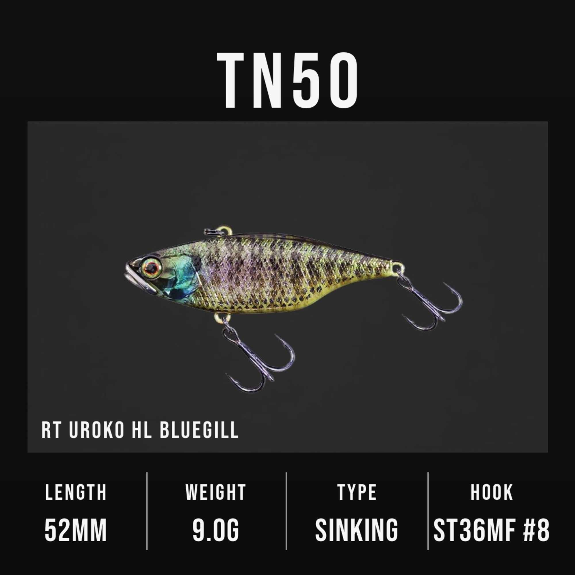 Jackall TN 50 Regular Vibration Lure RT Uroko HL Bluegill (4147)