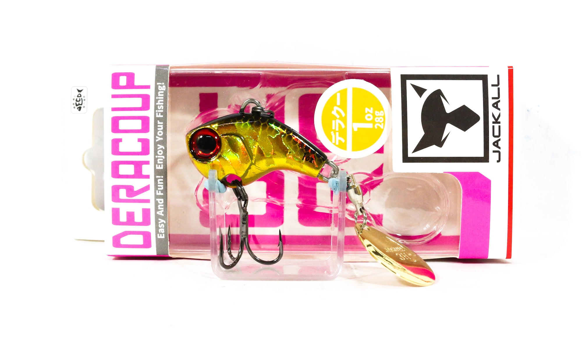 Jackall Deracoup 1 oz Spin Tail Sinking Lure HL Gold Black (4956)
