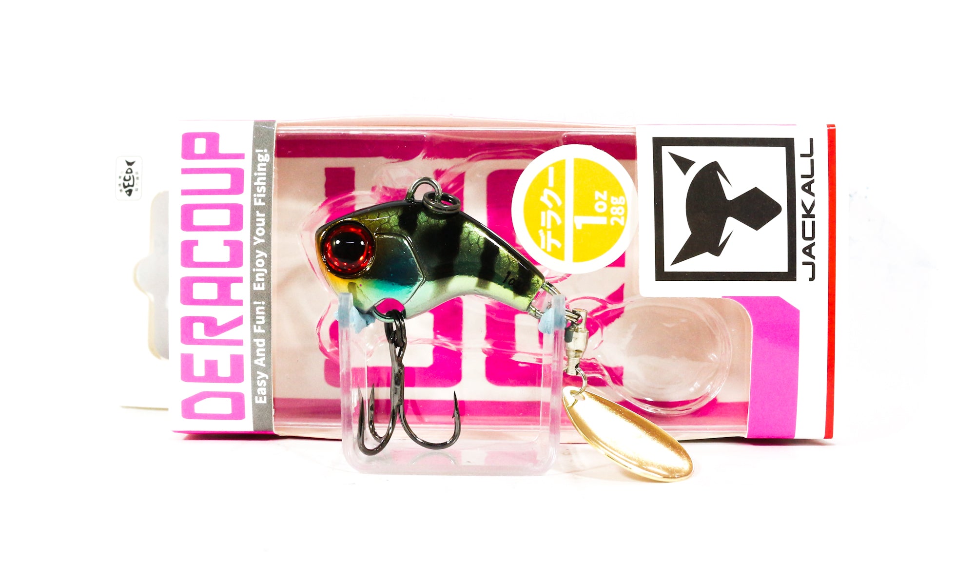 Jackall Deracoup 1 oz Spin Tail Sinking Lure HL Gold Gill (4970)