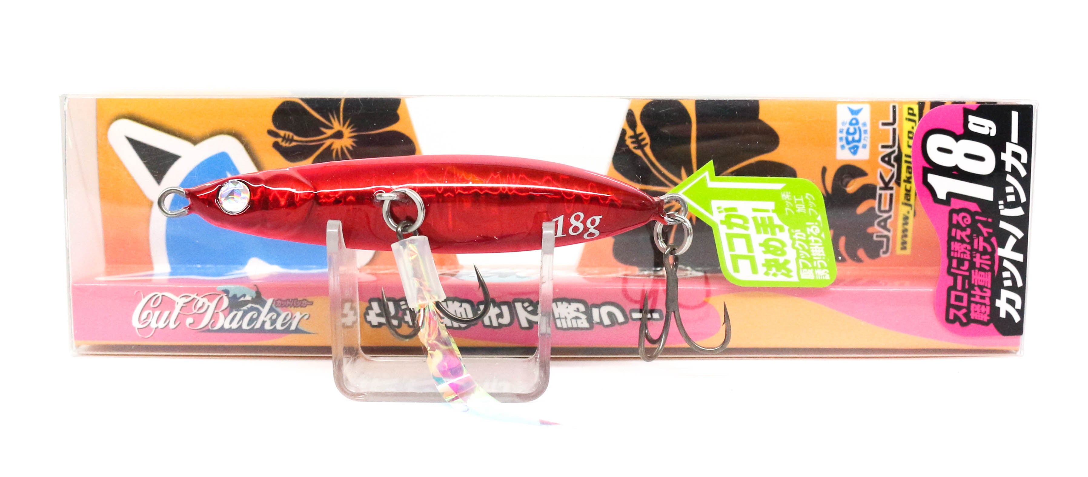 Jackall Metal Jig Cut Backer 18 grams Red/Pink Glow (9265)