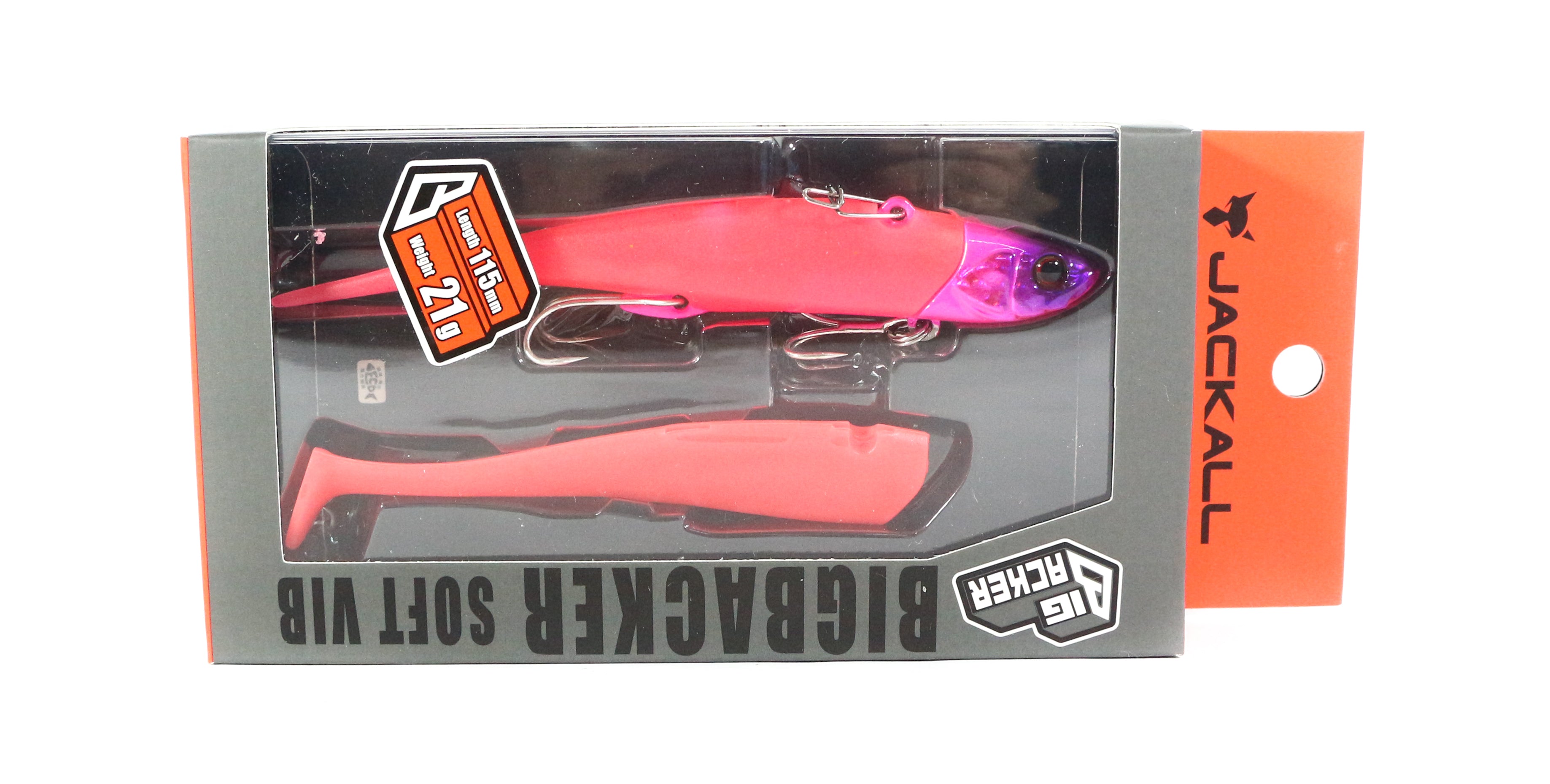 Jackall Big Backer Soft Vib 21 grams 115 mm Sinking Lure Glow Pink (5792)