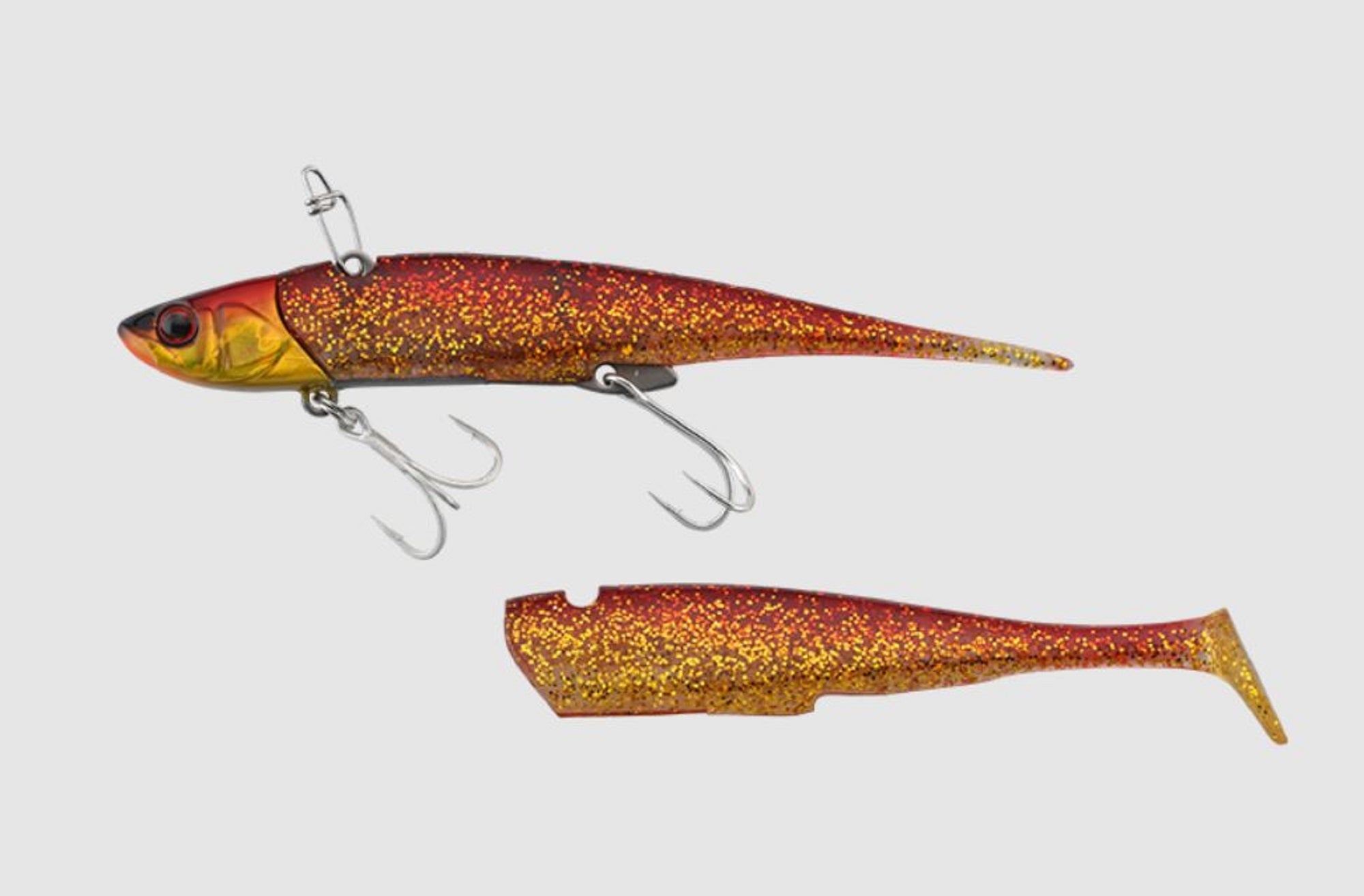 Sale Jackall Big Backer Soft Vib 28 grams 115 mm Sinking Lure R Gold (5846)