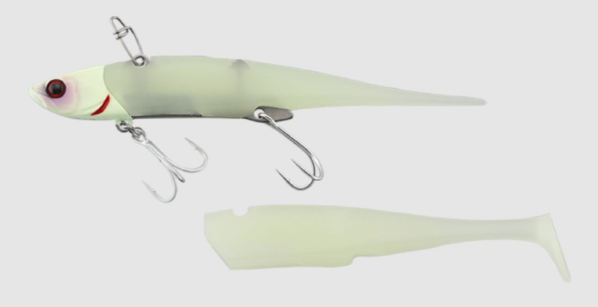 Sale Jackall Big Backer Soft Vib 28 grams 115 mm Sinking Lure S Glow (5907)