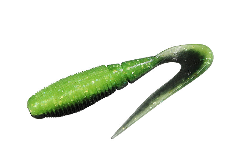 Jackall Soft Lure Rhythm Grub 2.4 Inches Chart Back Black (6638)