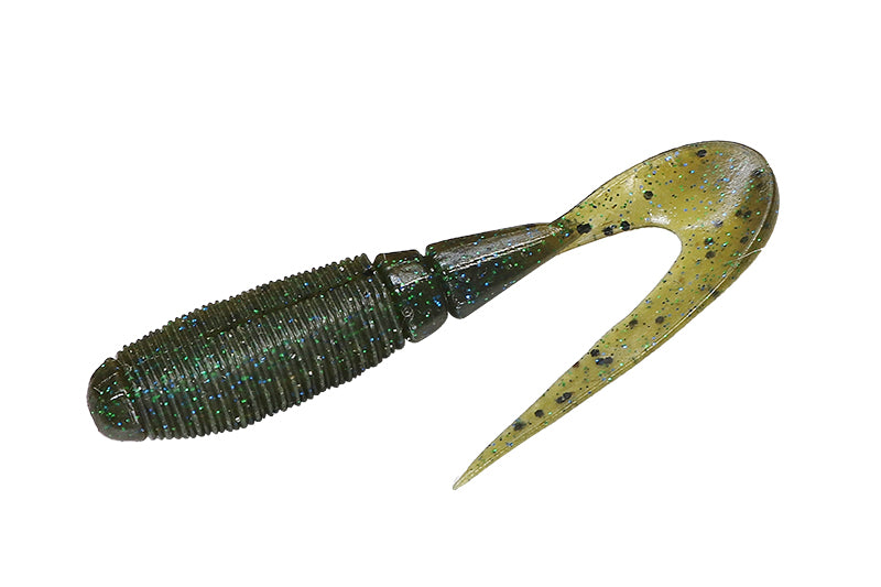 Jackall Soft Lure Rhythm Grub 2.4 Inches Green Pumpkin Goby (6652)