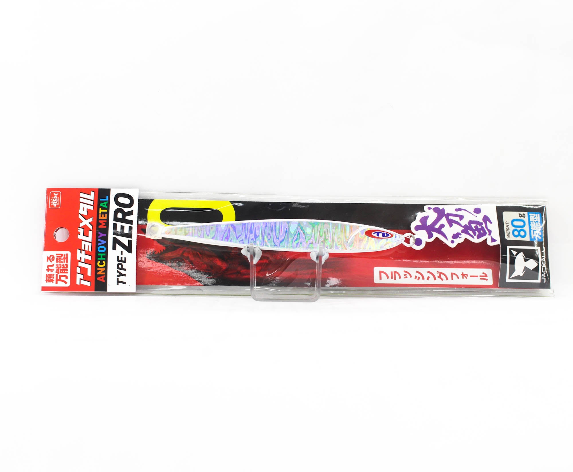 Jackall Metal Jig Anchovy Type 0 Flush Fall 80 grams Glow Stripe (8069)