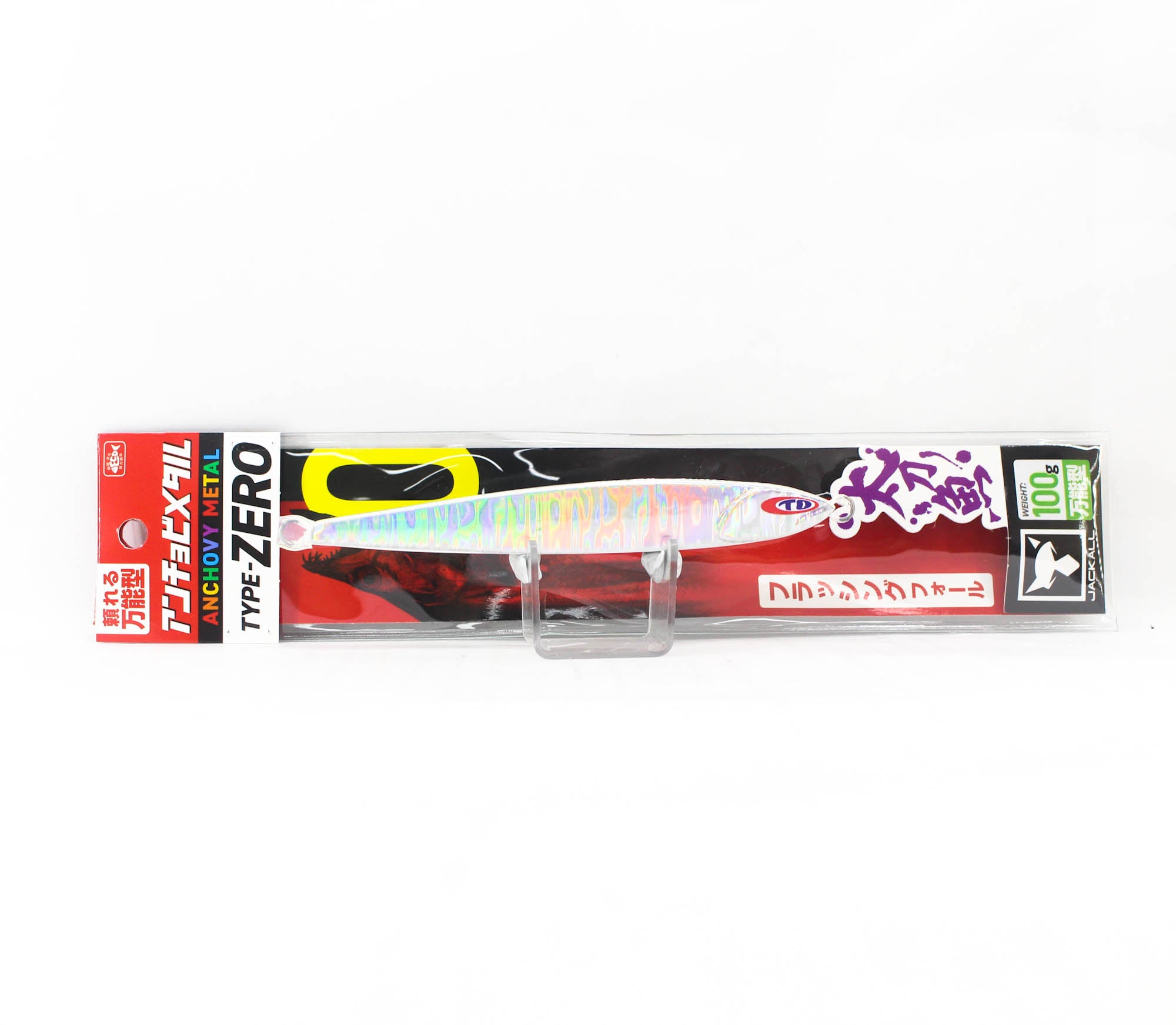 Jackall Metal Jig Anchovy Type 0 Flush Fall 100 grams Glow Stripe (8168)