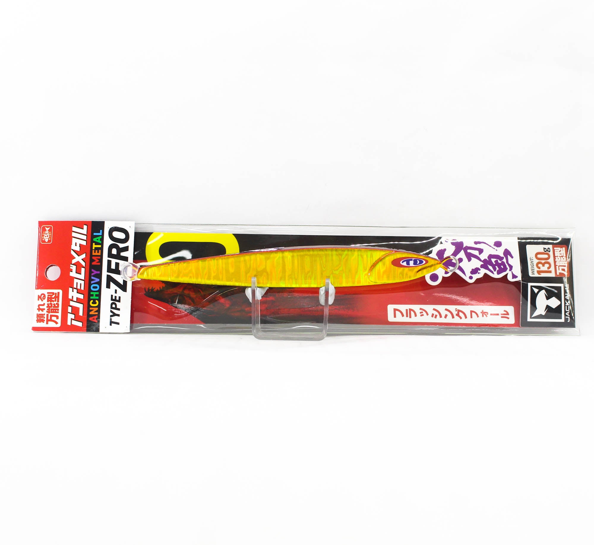 Jackall Metal Jig Anchovy Type 0 Flush Fall 130g Red Gold Stripe (8298)