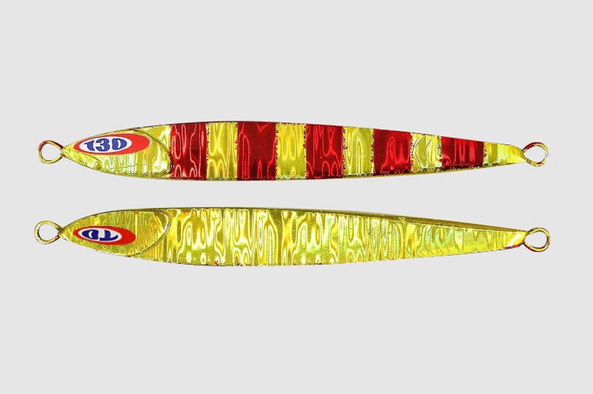 Jackall Metal Jig Anchovy Type 0 Flush Fall 200g Red Gold Stripe (8496)