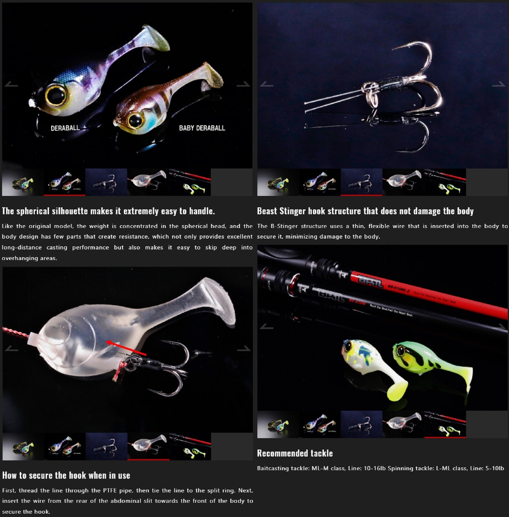 Jackall Deraball Baby 60 mm 11 grams Sinking Lure HM Clear Snake (7856)