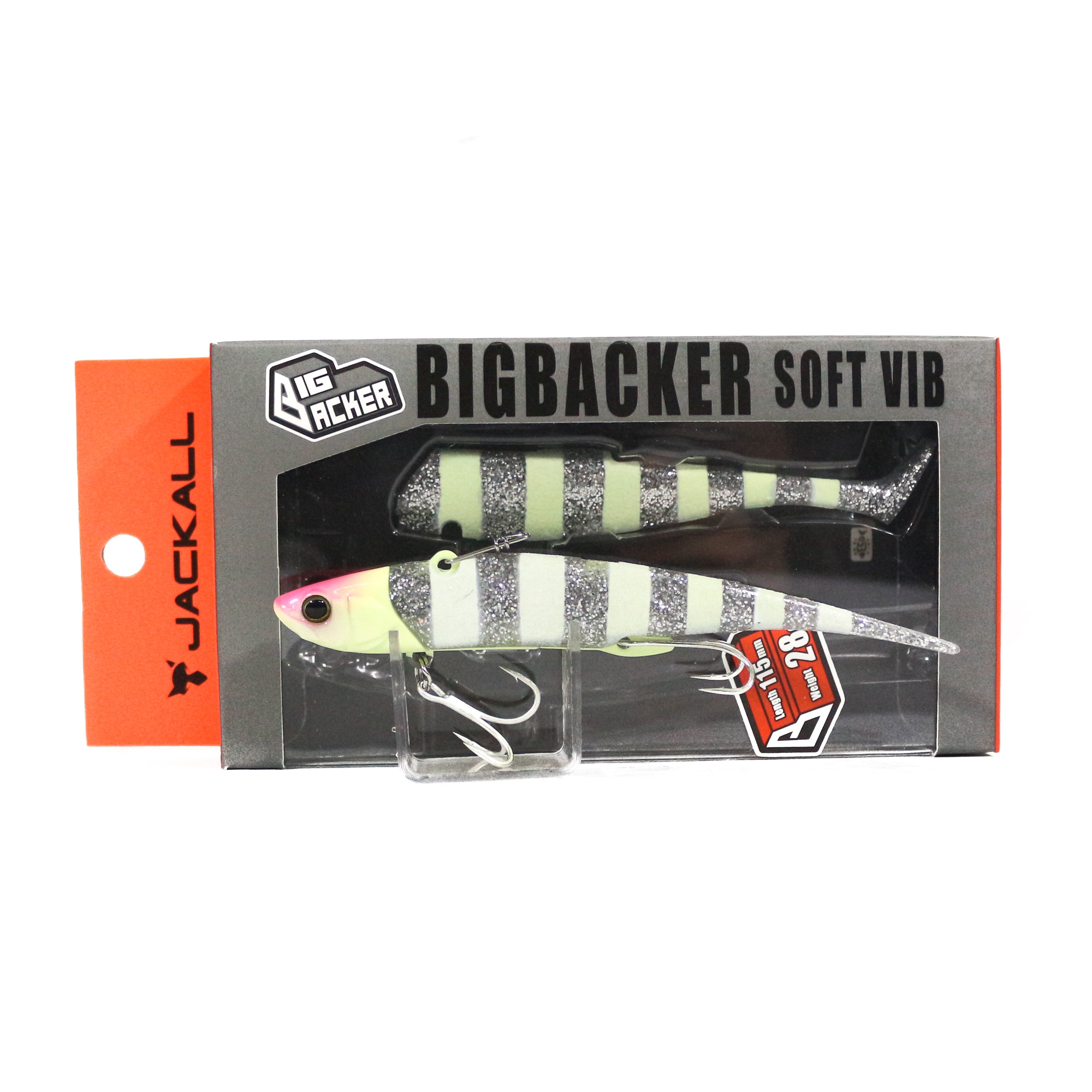 Sale Jackall Big Backer Soft Vib 28 grams 115 mm Sinking Lure Glow S (8068)