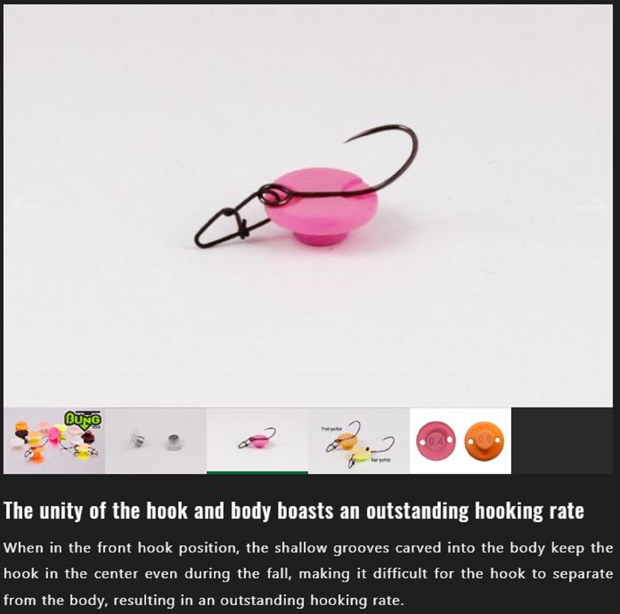 Jackall Timon Deka Bung 0.6 grams Sinking Lure 171 Solid Orange Glow (9959)