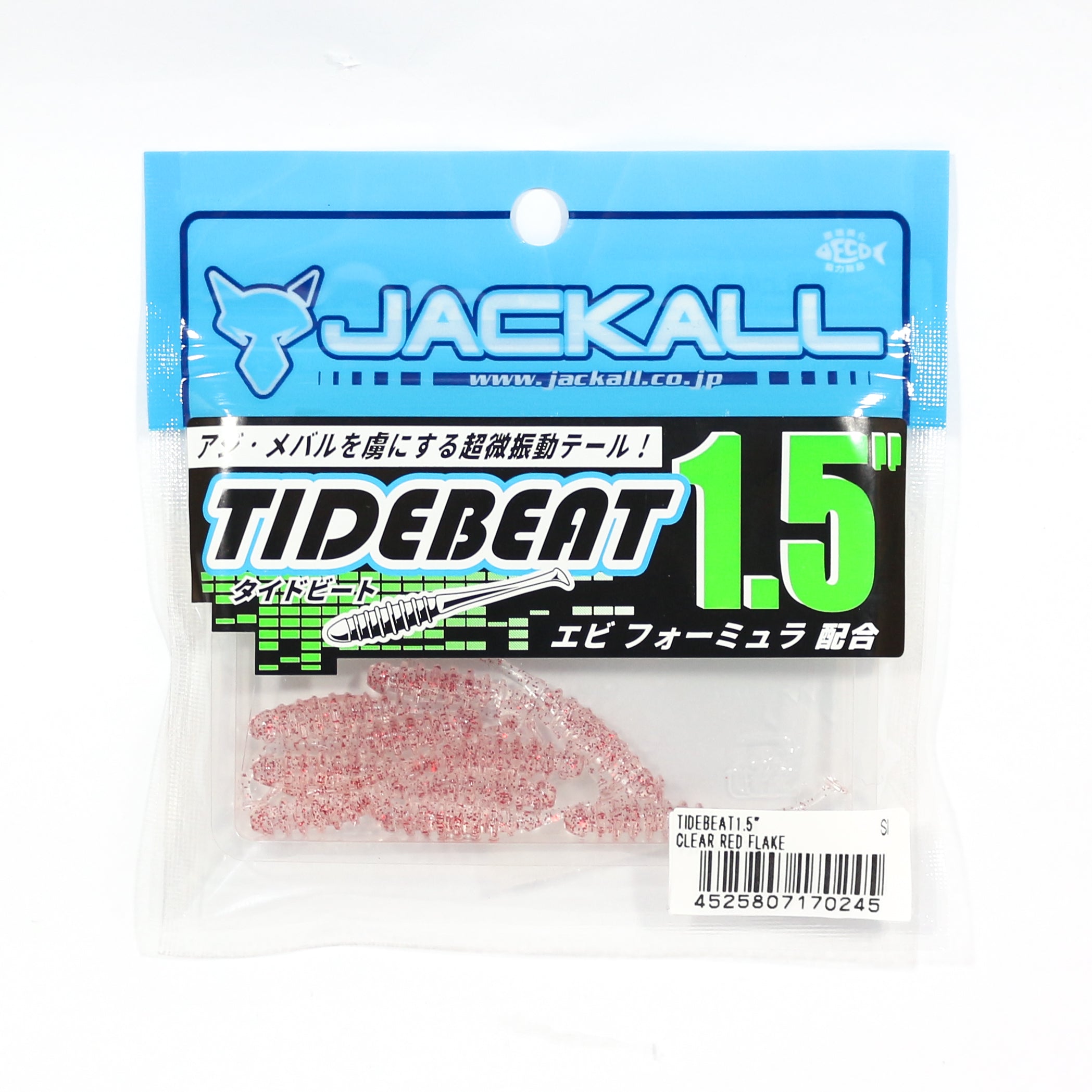 Sale Jackall Soft Lure Tide Beat 1.5 Inches Clear Red Flake (0245)