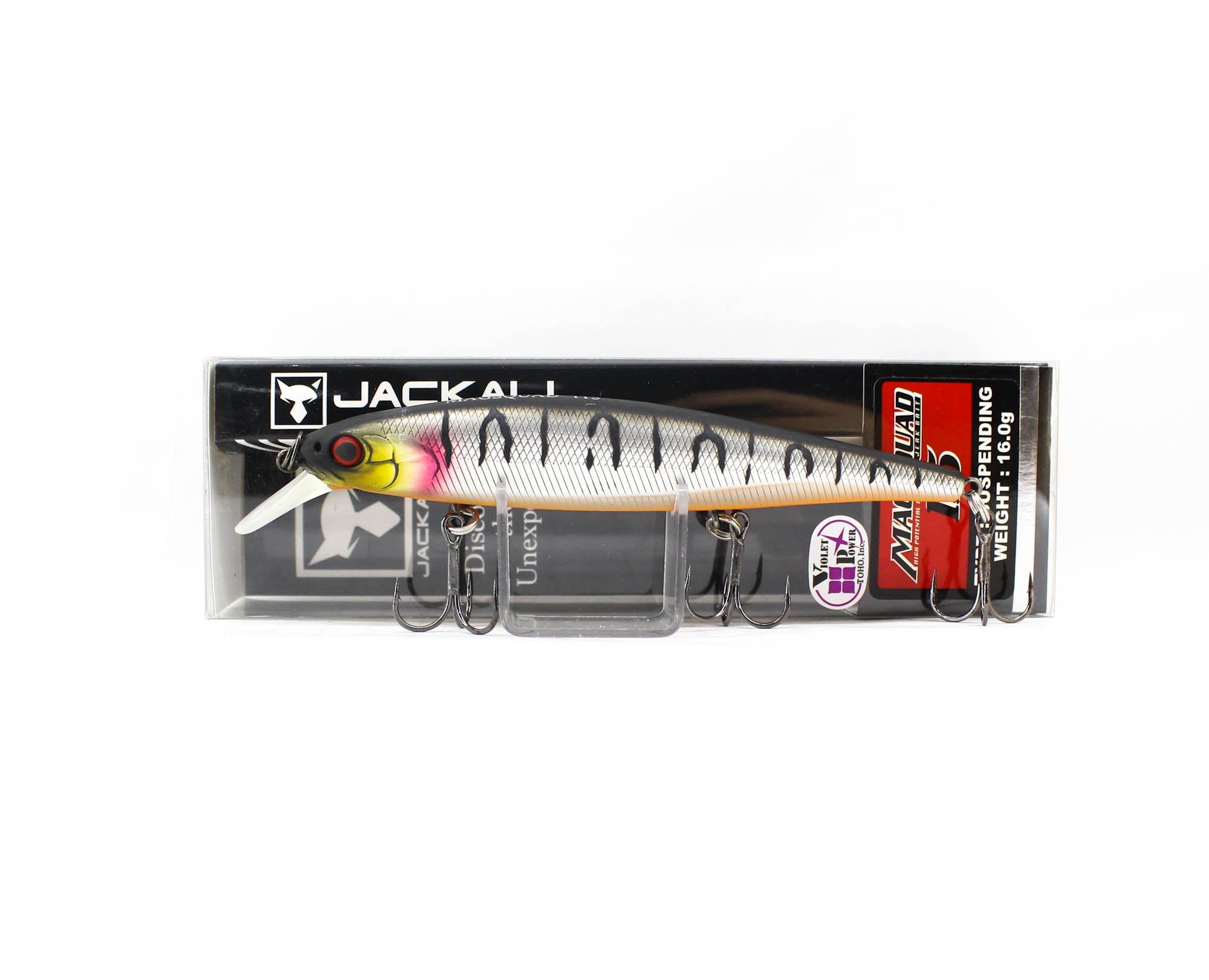 Jackall Magsquad 115SP Jerkbait Suspend Lure UV Mat Silver Tiger (0351)