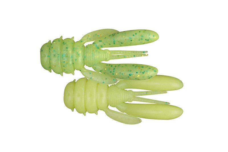 Jackall Soft Lure Good Meal Craw 1.5 Inches Hot Lime Glow Chart (0831)