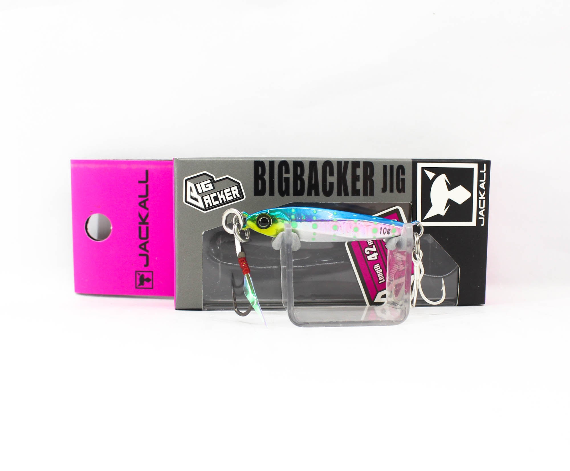 Jackall Metal Jig Big Backer 10 grams Blue PinkGlow Dot (2798)