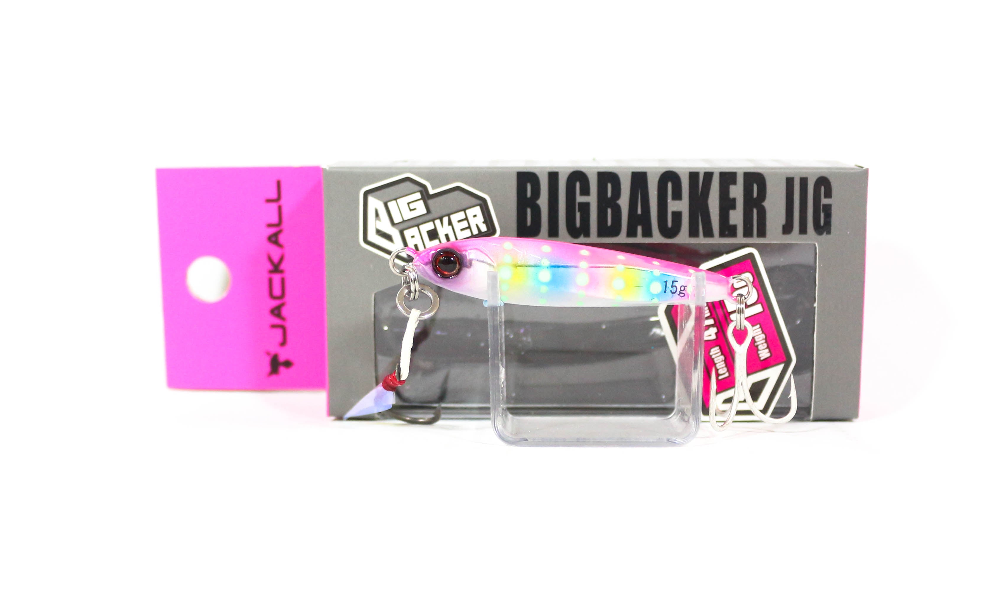 Jackall Metal Jig Big Backer 15 grams Pink Candy Glow Dot (2835)