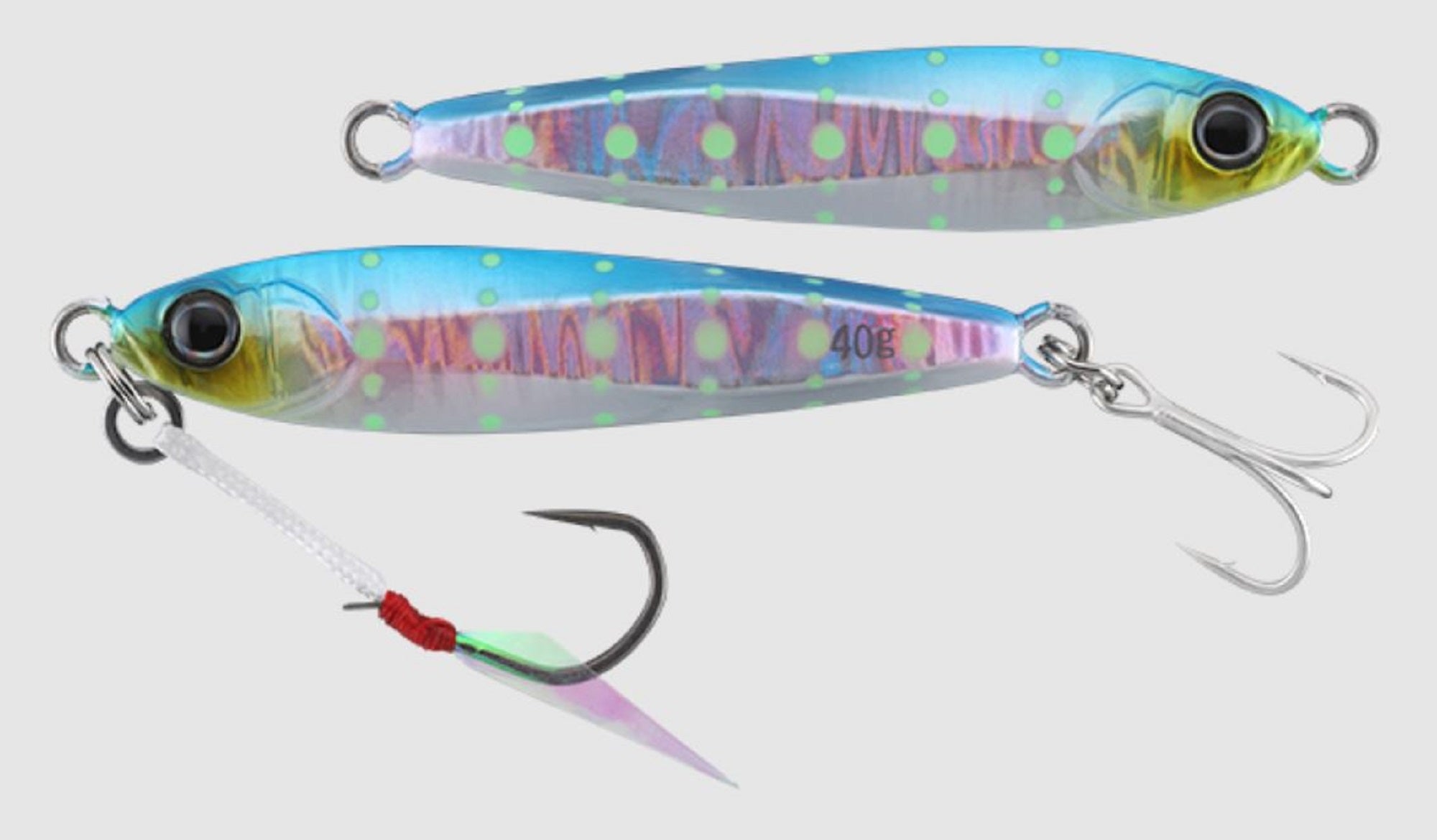Jackall Metal Jig Big Backer 30 grams Blue Pink Glow Dot (2880)