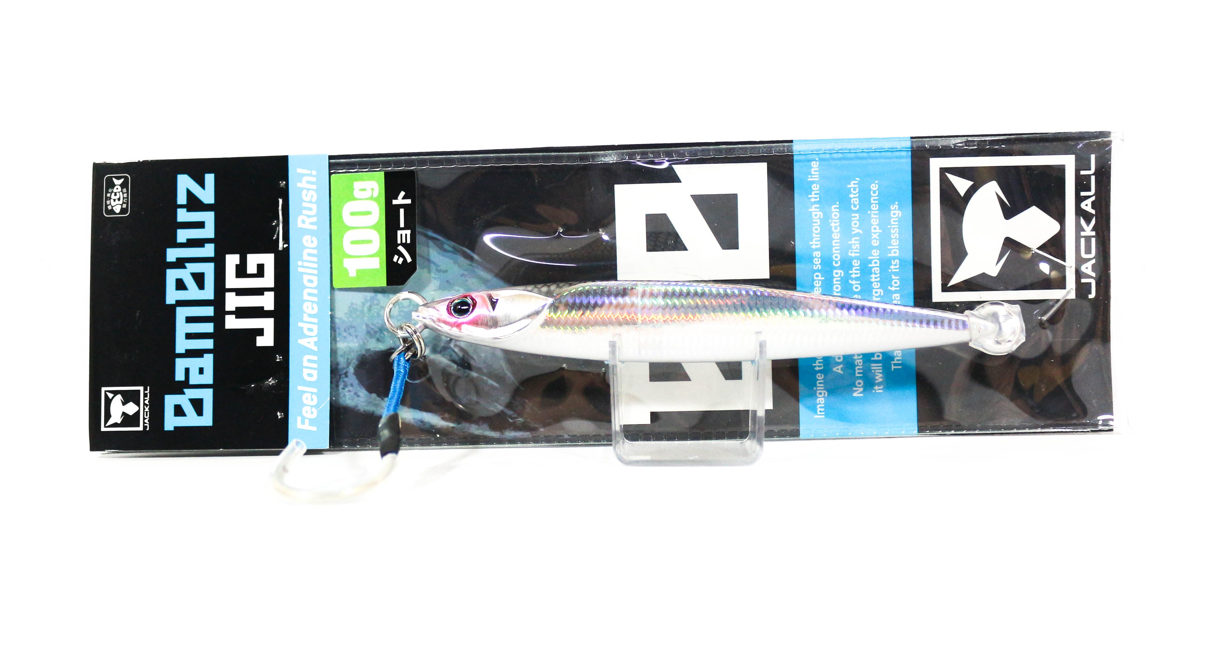 Jackall Metal Jig Bambluz Short 100 grams Slim Border Silver (2972)