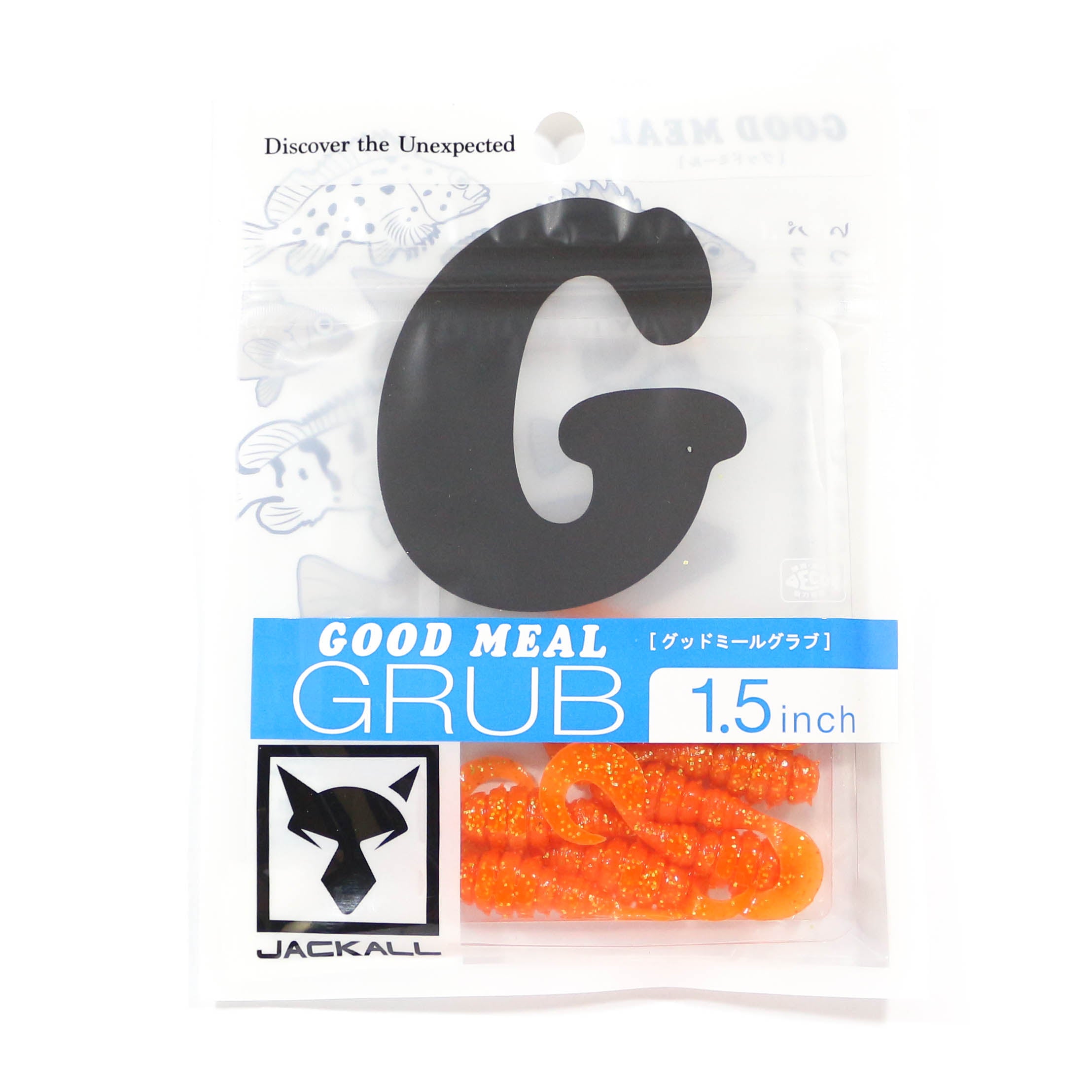 Jackall Soft Lure Good Meal Grub 1.5 Inches Orange Gold Flake (4754)